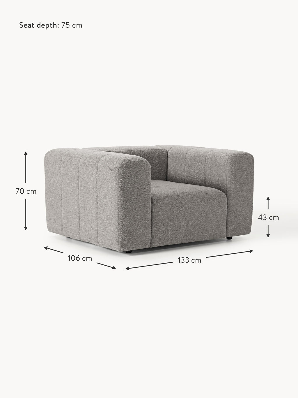 Lena Bouclé Lounge Chair