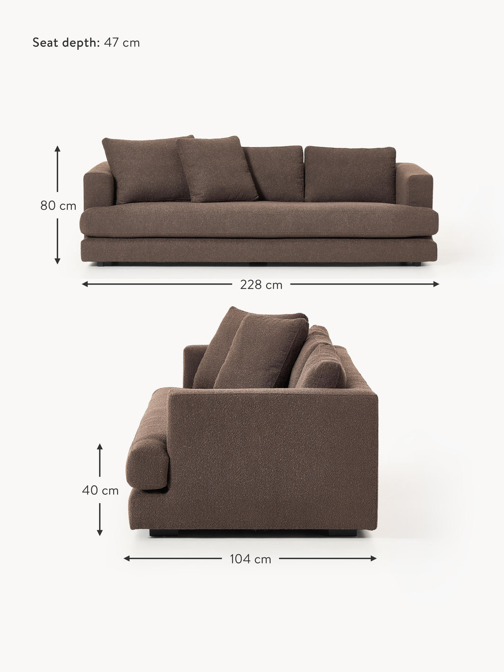 Tribeca Bouclé Sofa (3-seater)