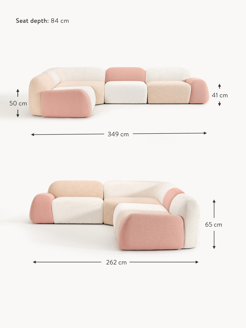 Wolke Modular Corner Sofa (4-seater), Fuorisalone Edition