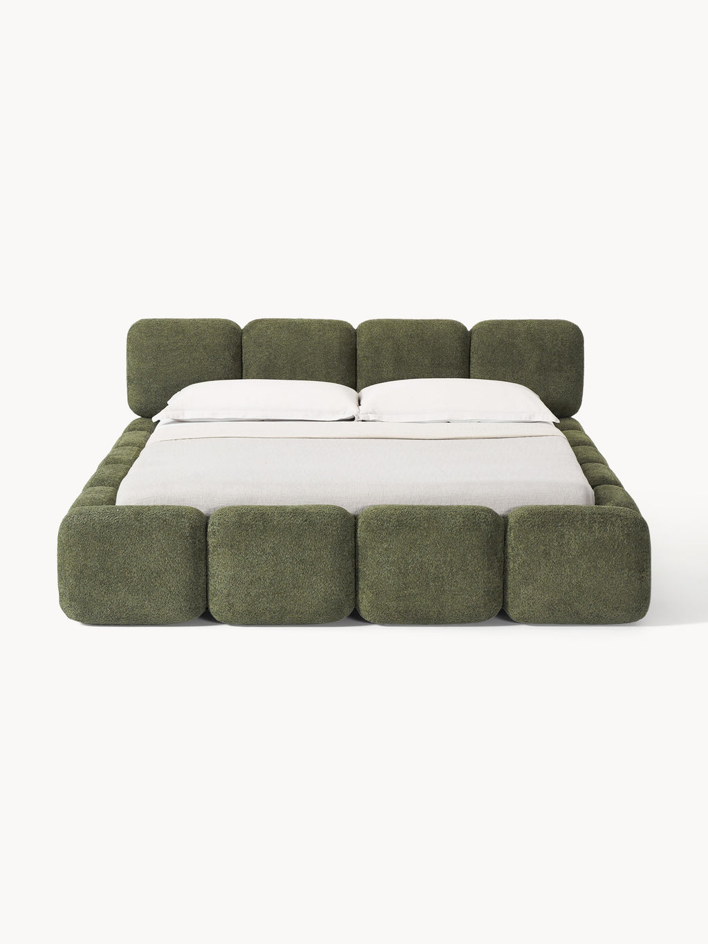 Tayla Upholstered Teddy Bouclé Bed with Storage Space