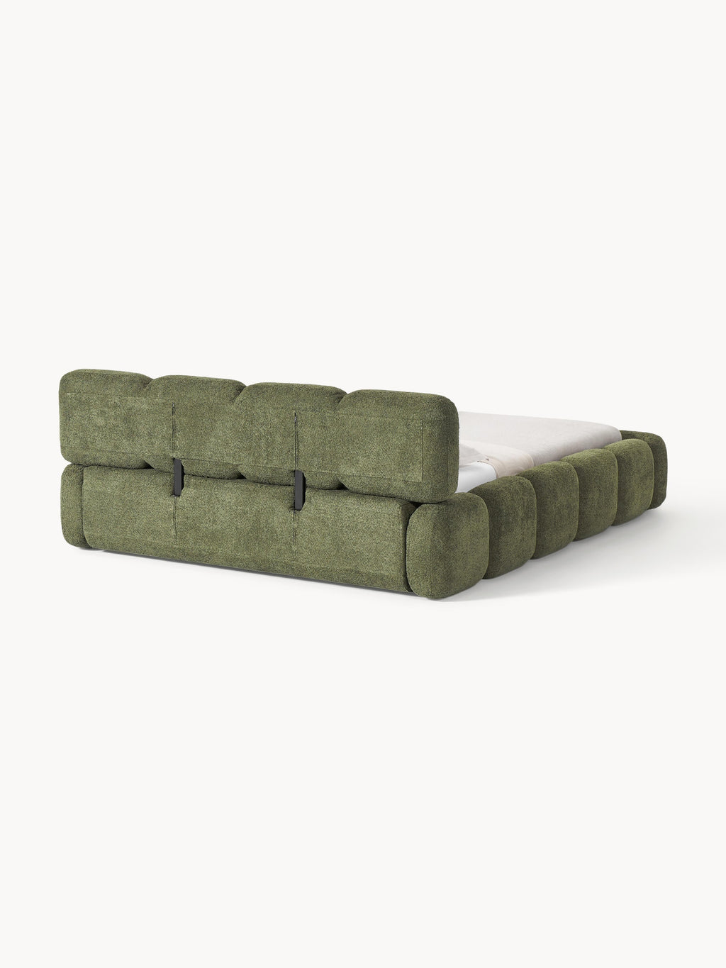 Tayla Upholstered Teddy Bouclé Bed with Storage Space