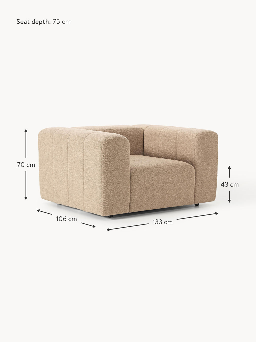 Lena Bouclé Lounge Chair