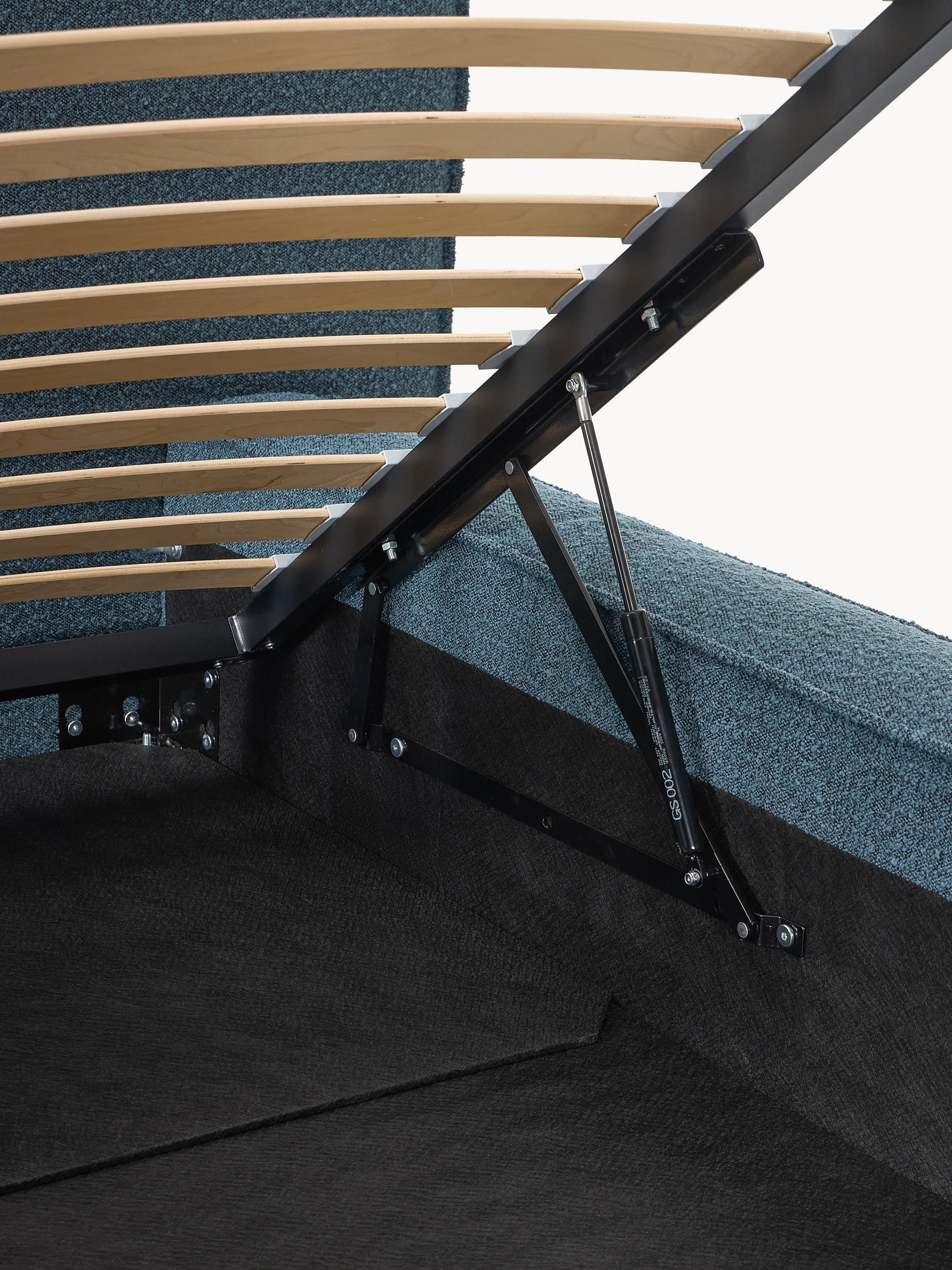 Lennon Upholstered Bouclé Bed with Storage Space