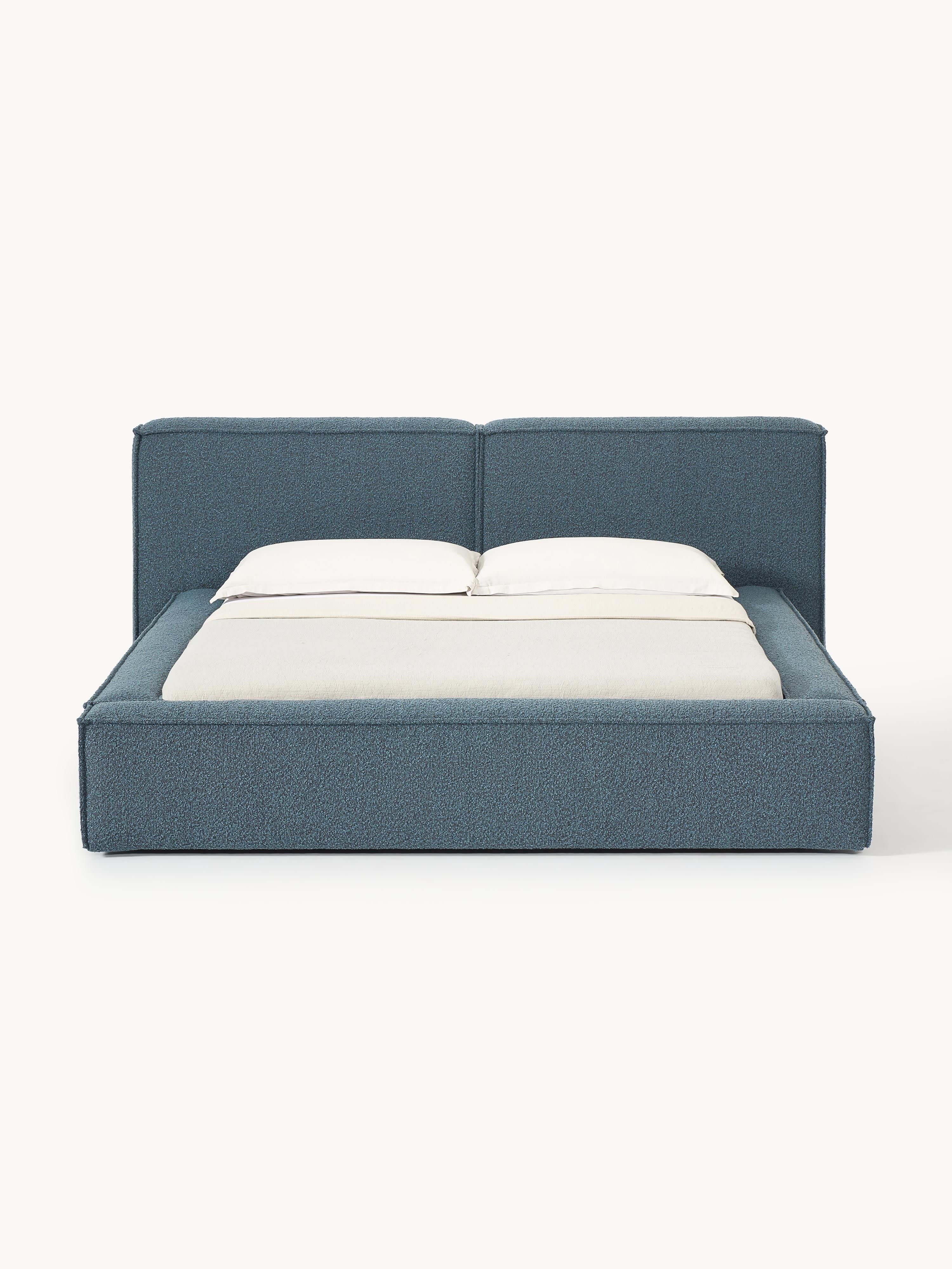 Lennon Upholstered Bouclé Bed with Storage Space