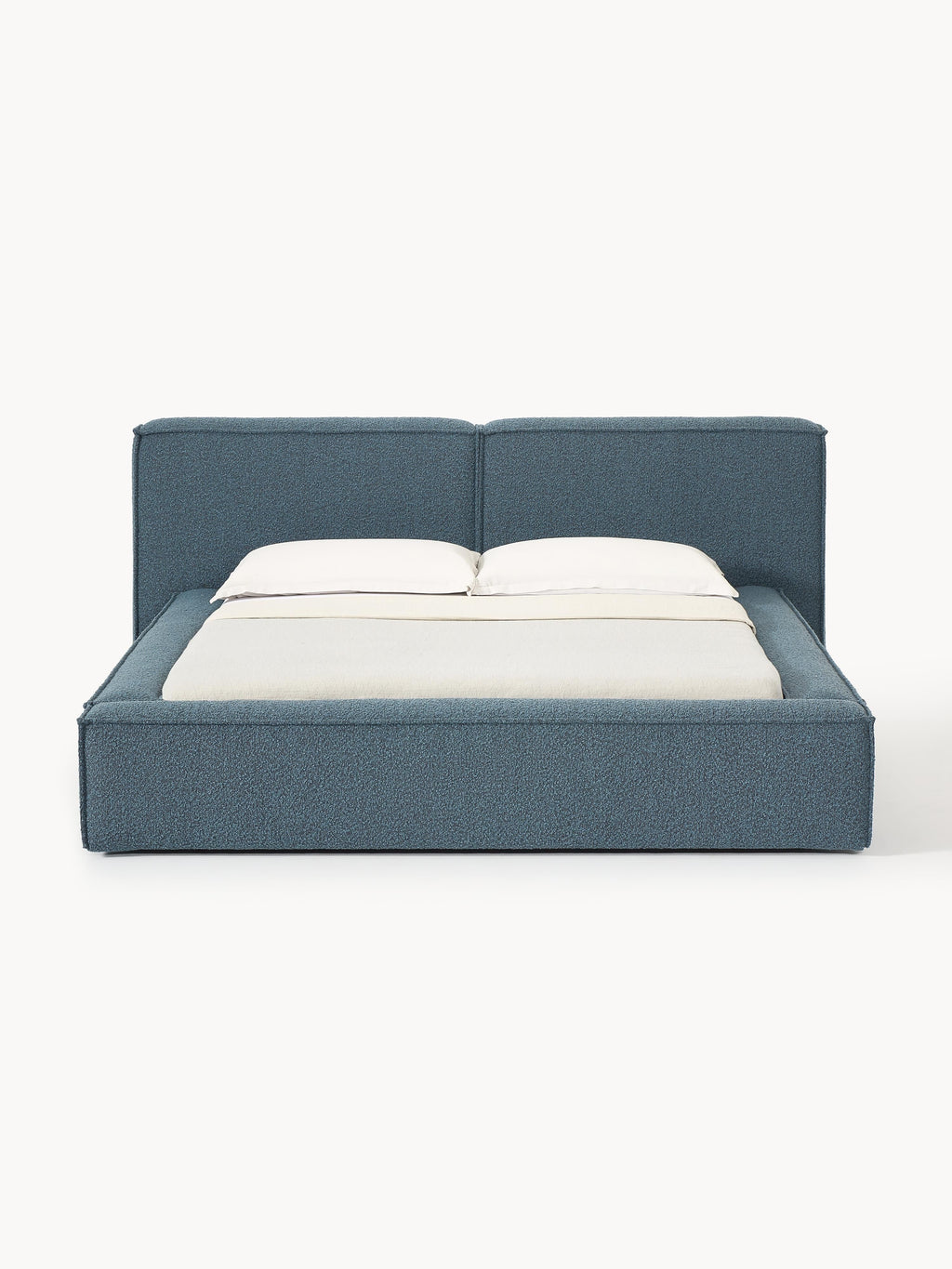 Lennon Upholstered Bouclé Bed with Storage Space