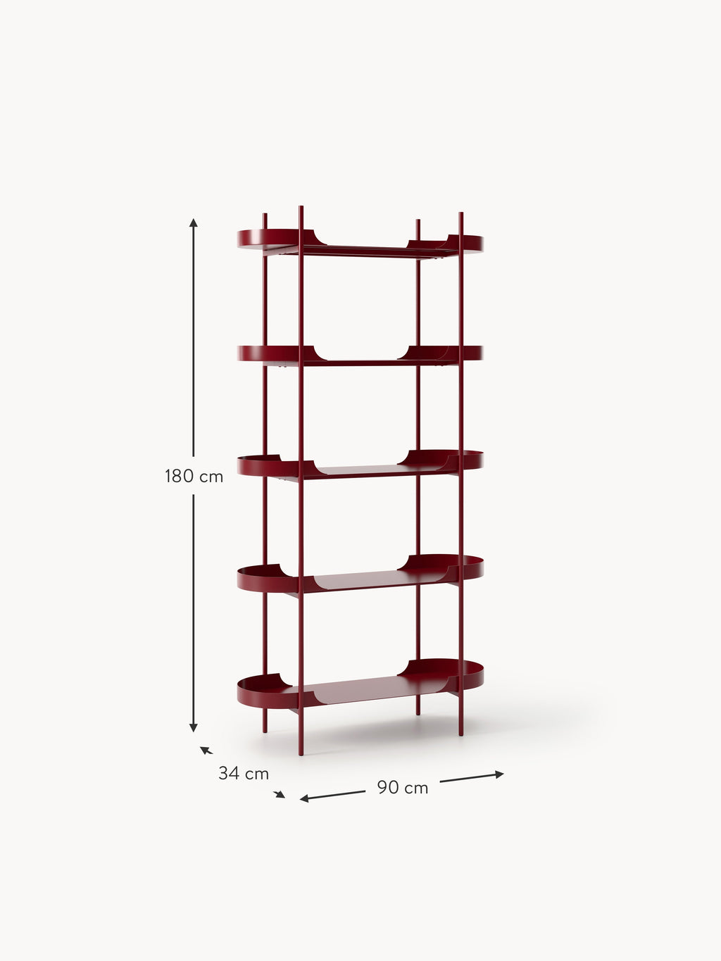 Taru Tall Metal Shelving Unit
