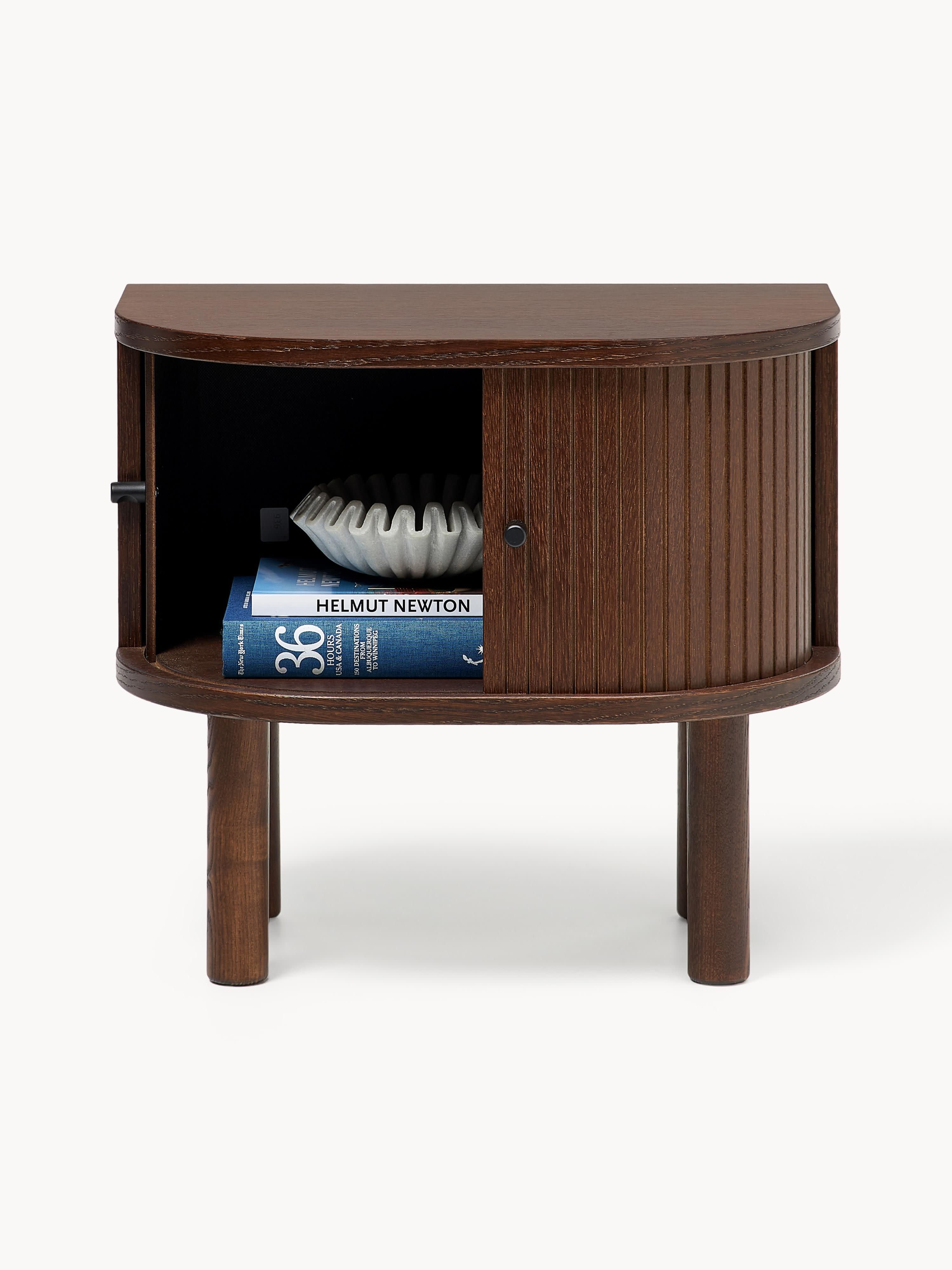 Calary Bedside Table with Fluted Front