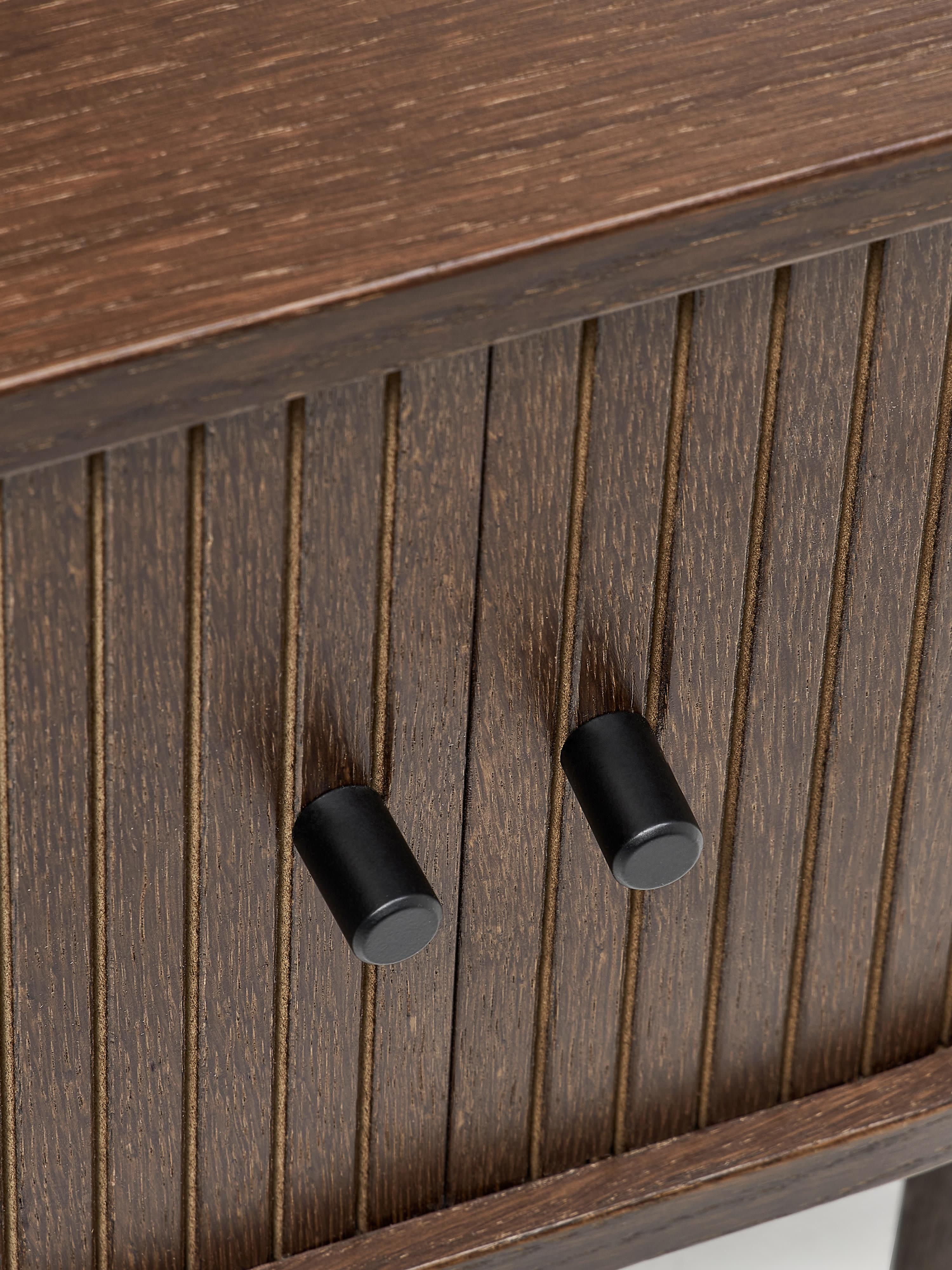 Calary Bedside Table with Fluted Front