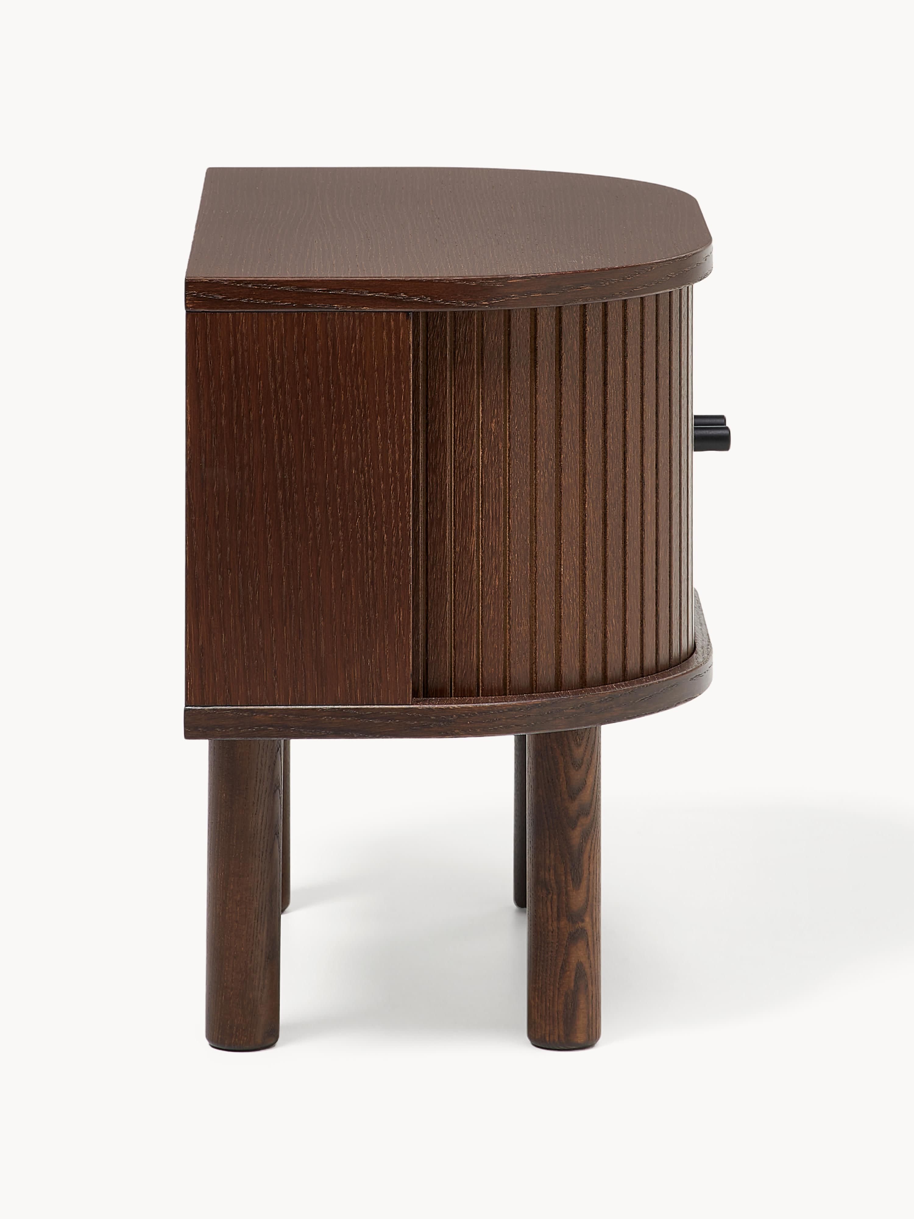 Calary Bedside Table with Fluted Front