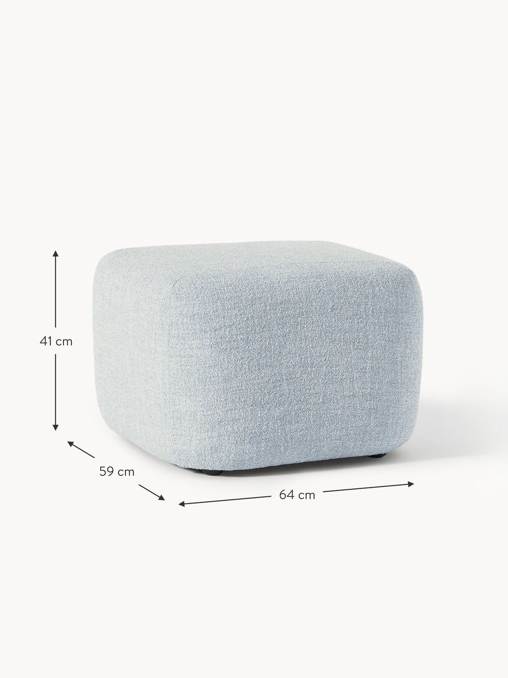 Wolke Bouclé Ottoman