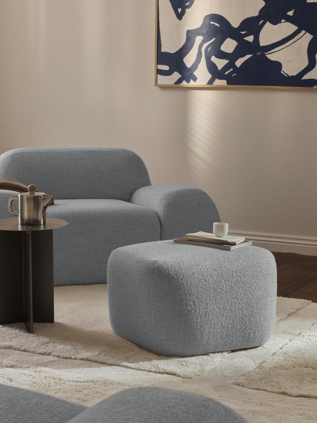 Wolke Bouclé Ottoman