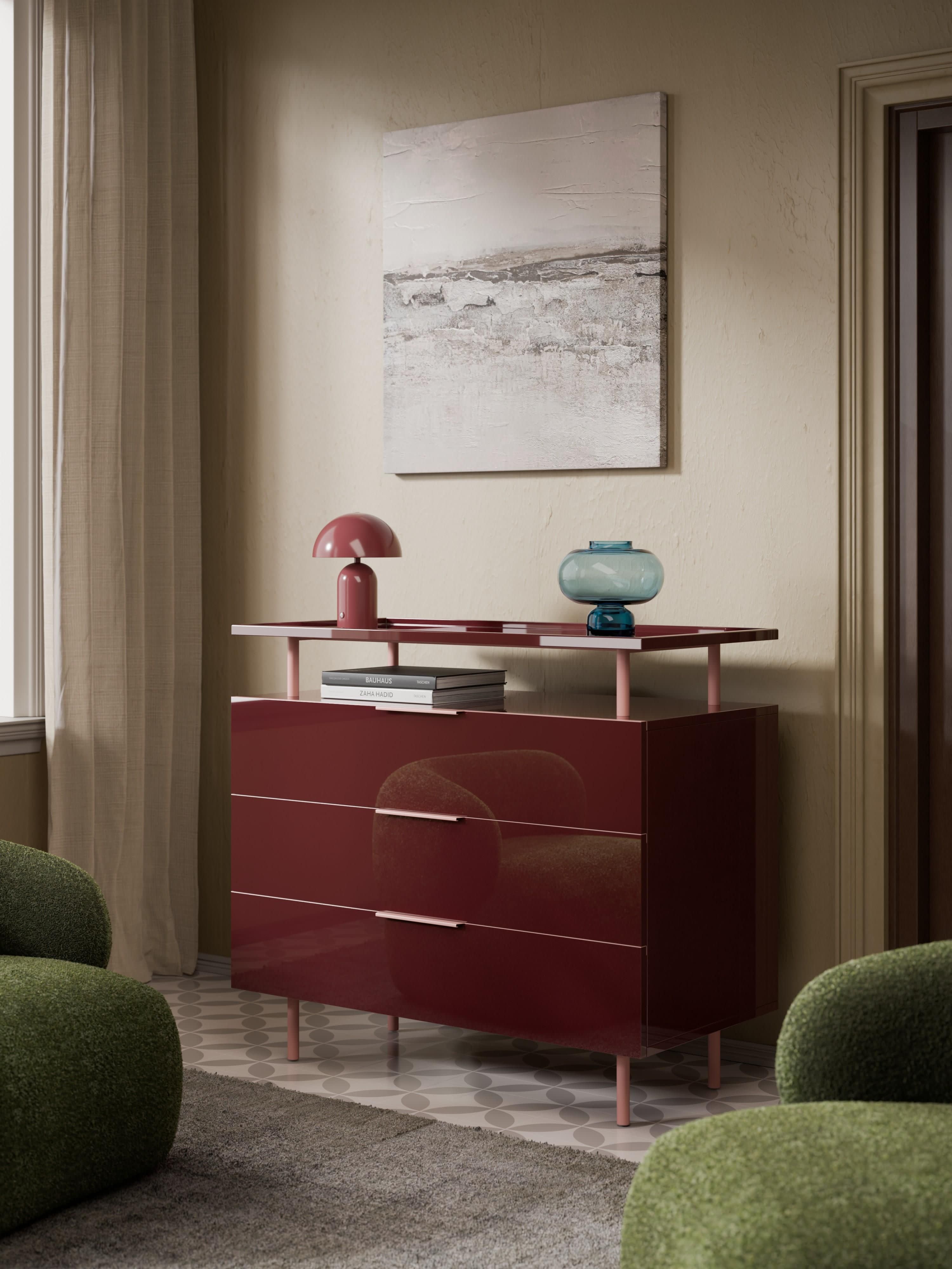 Lennie High Gloss Chest of Drawers