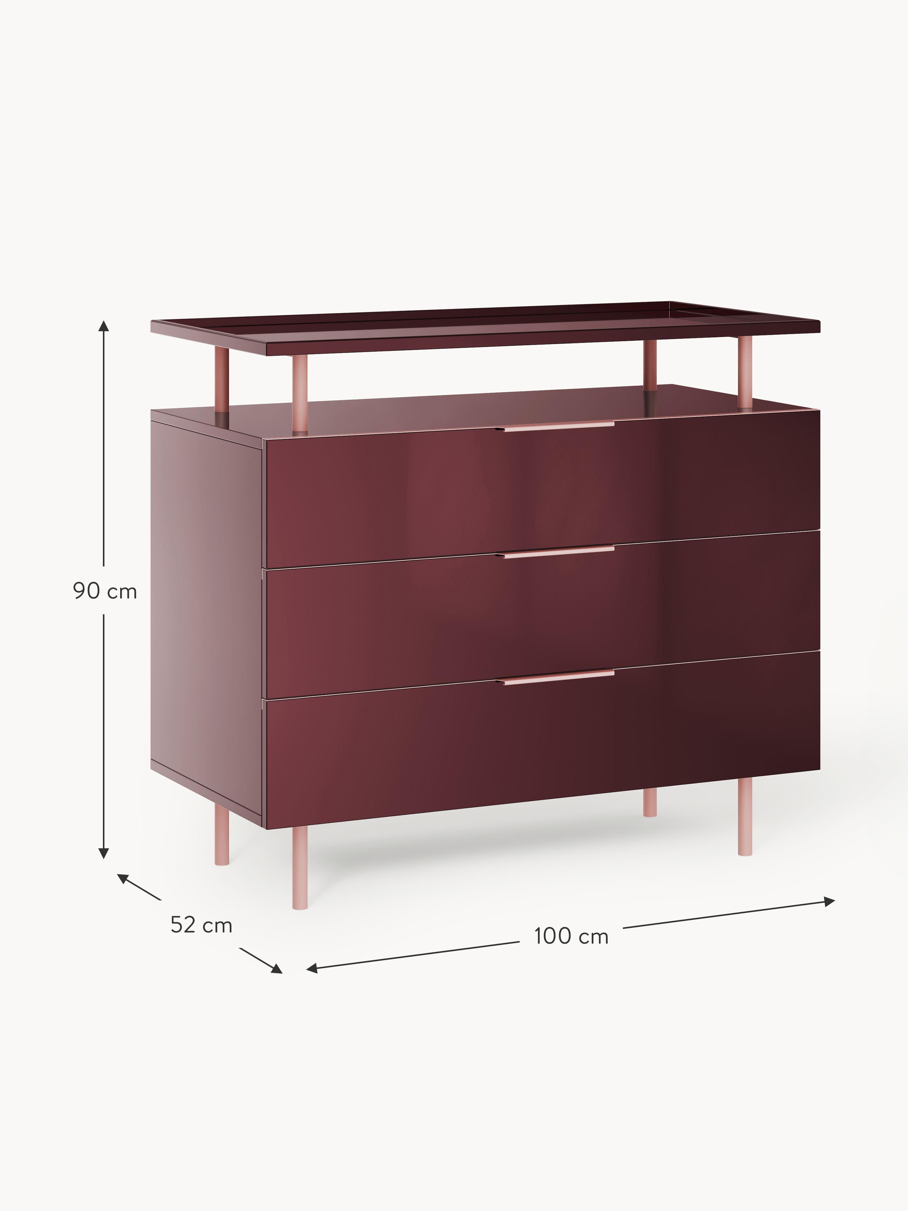 Lennie High Gloss Chest of Drawers