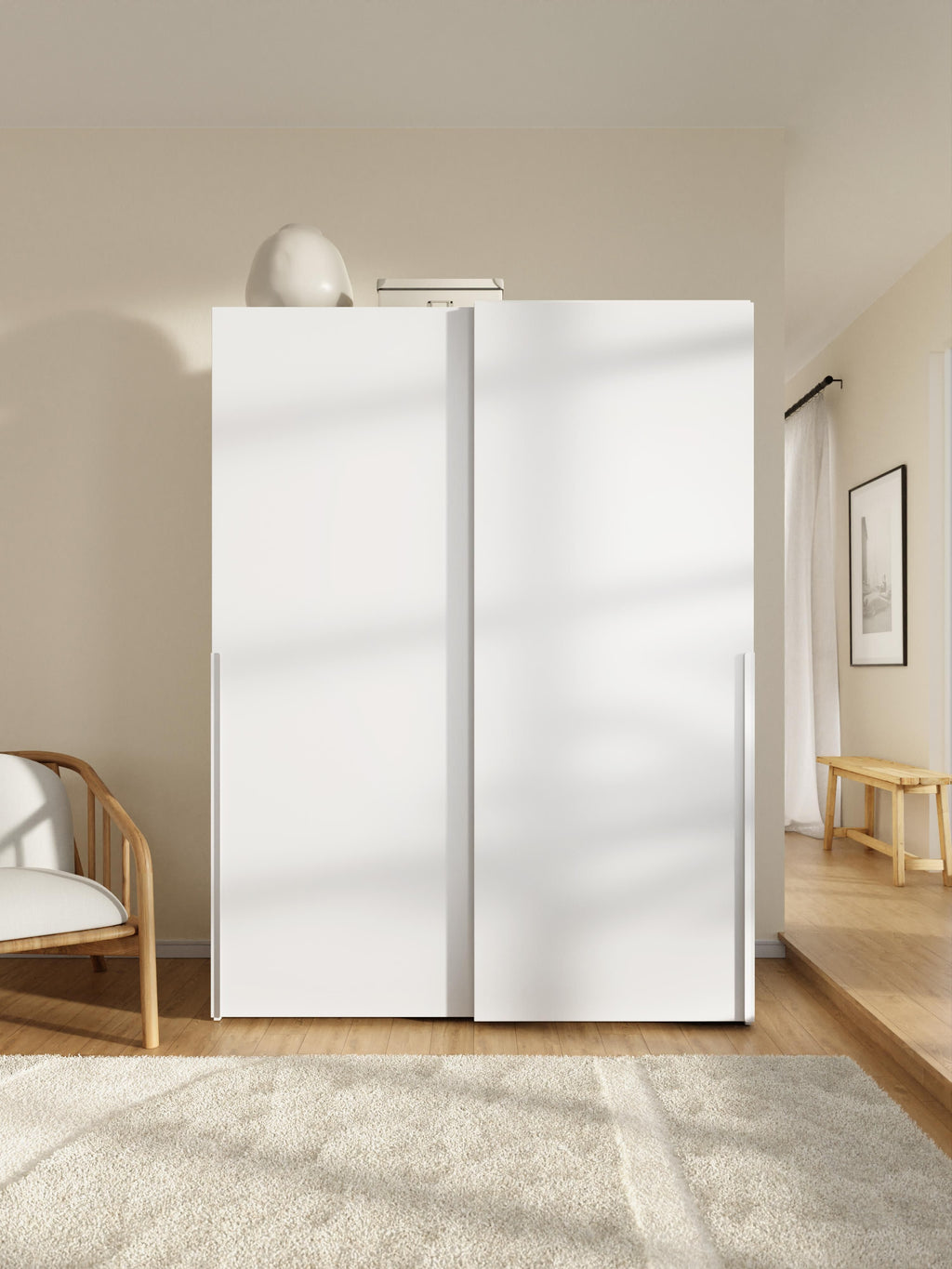 Leon Modular Sliding Door Wardrobe, 150 cm Wide, in various sizes