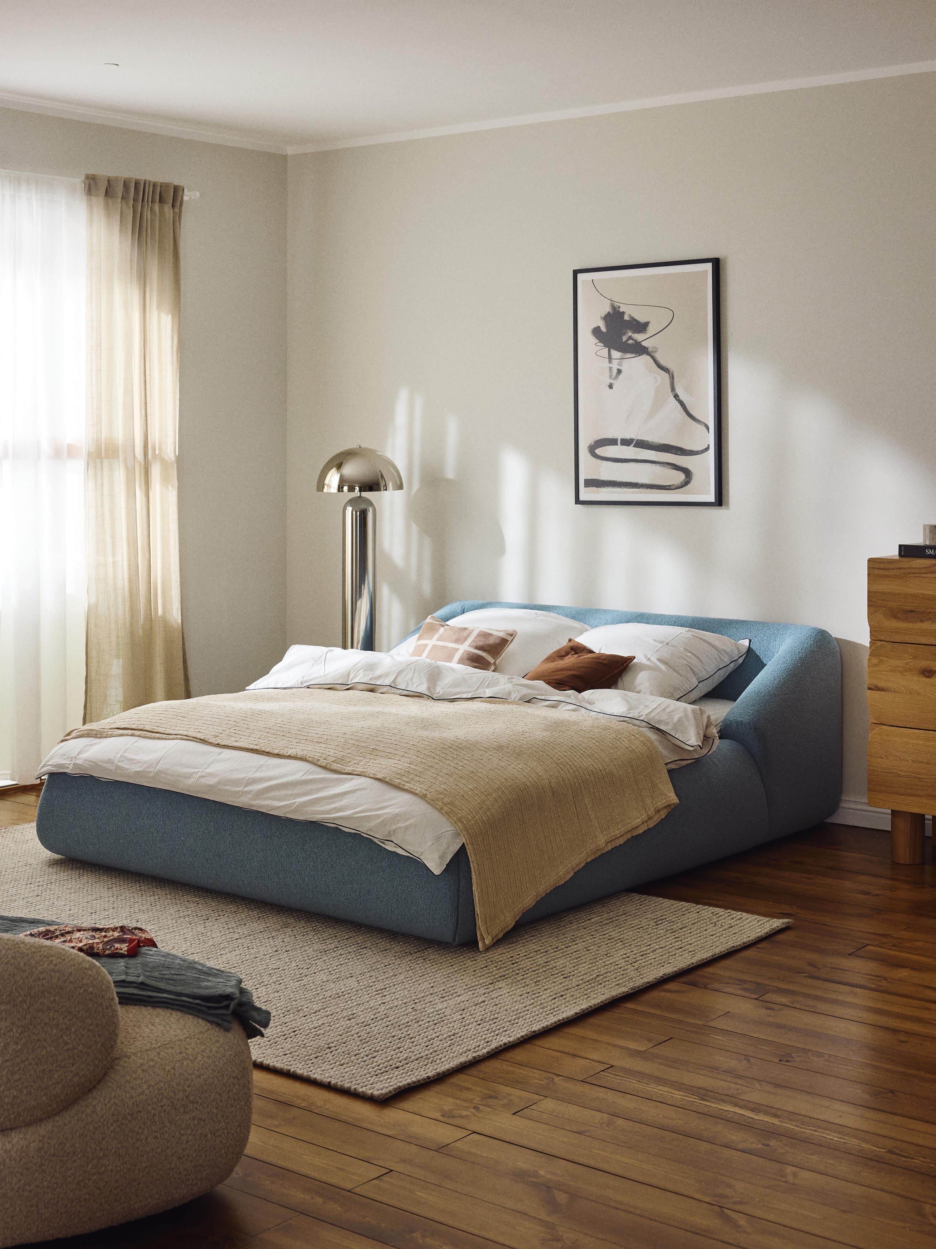 Sofia Upholstered Bouclé Bed