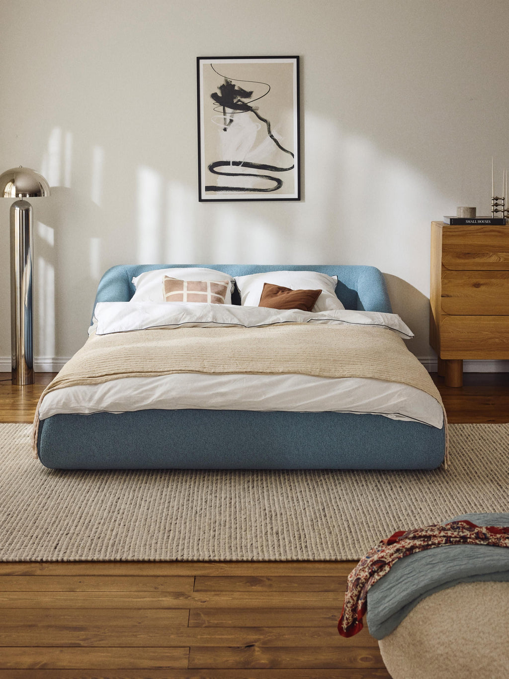 Sofia Upholstered Bouclé Bed