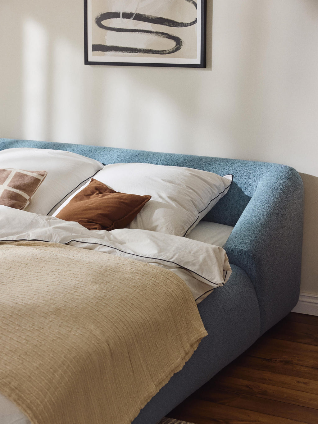 Sofia Upholstered Bouclé Bed