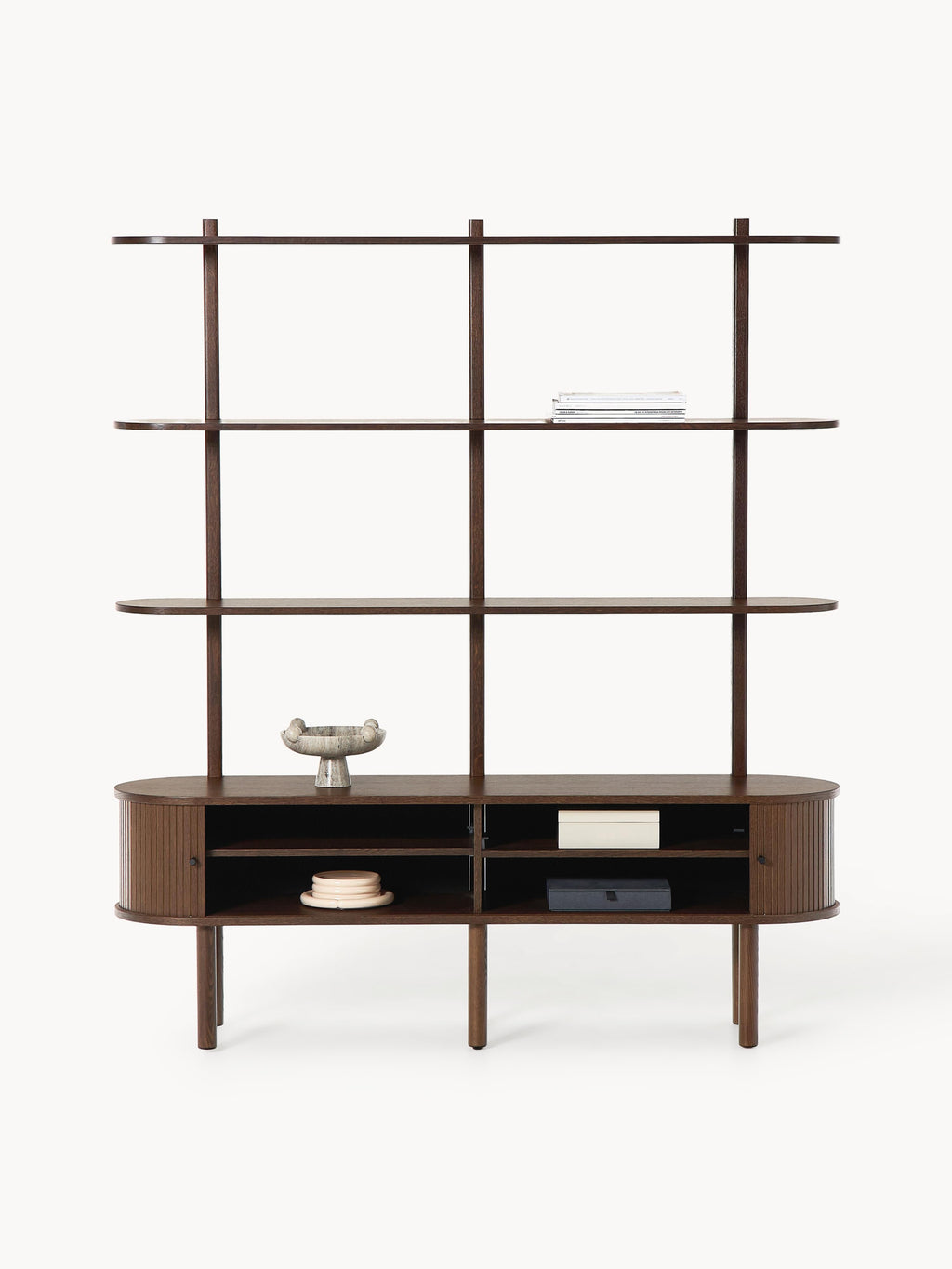 Calary Shelving Unit with Fluted Front