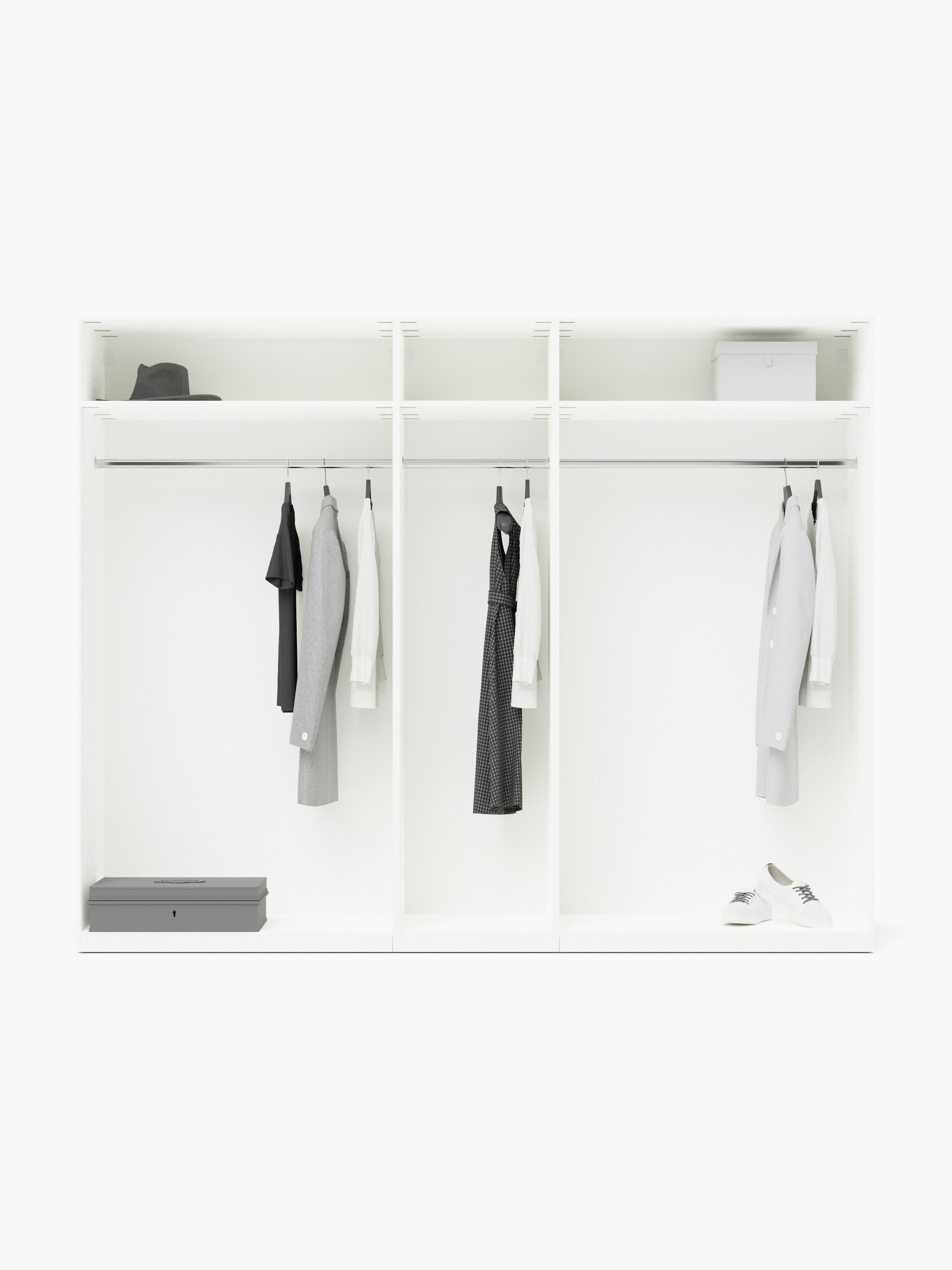 Simone Modular Revolving Door Wardrobe, 250 cm Wide, in various sizes