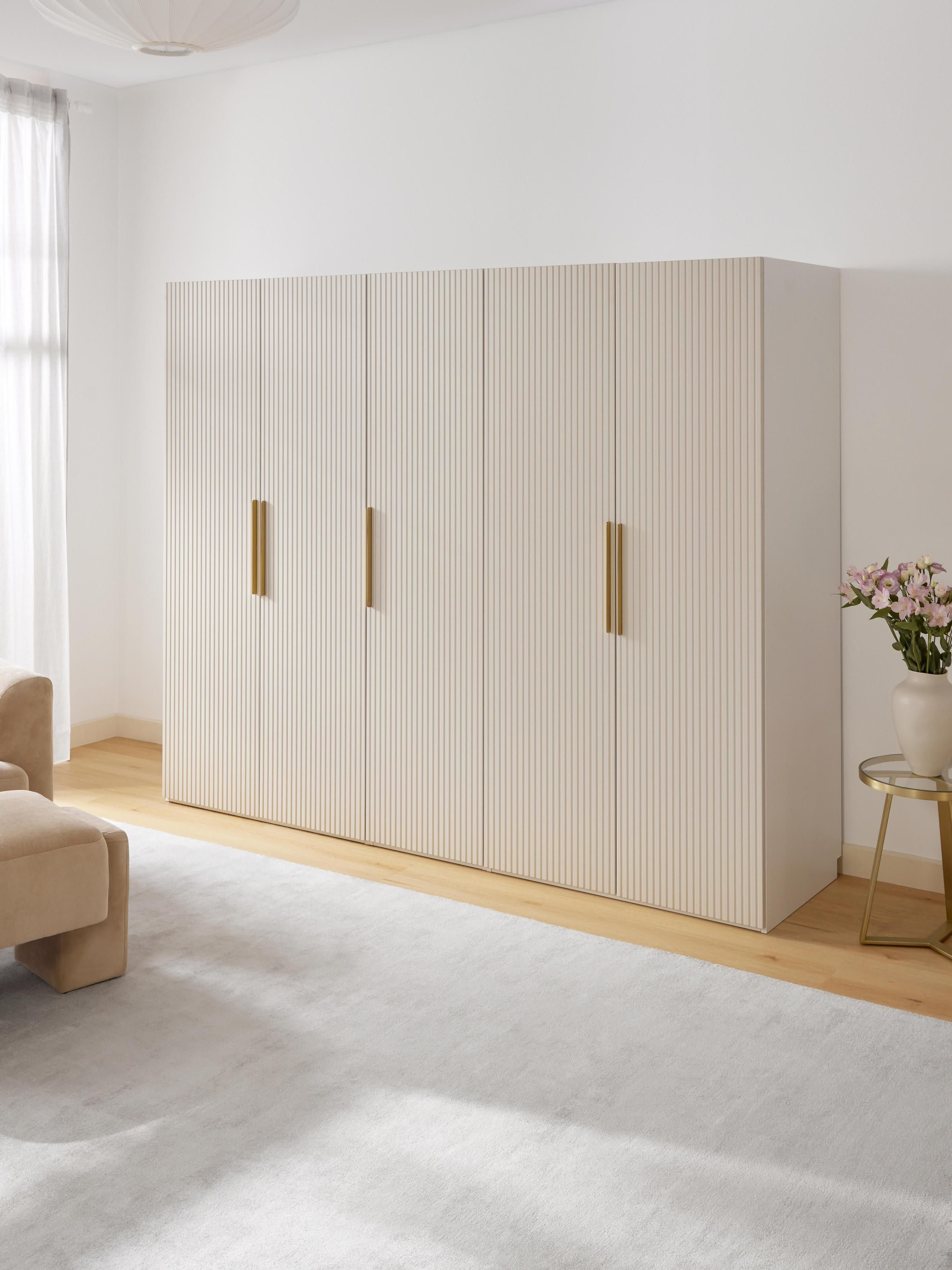 Simone Modular Revolving Door Wardrobe, 250 cm Wide, in various sizes