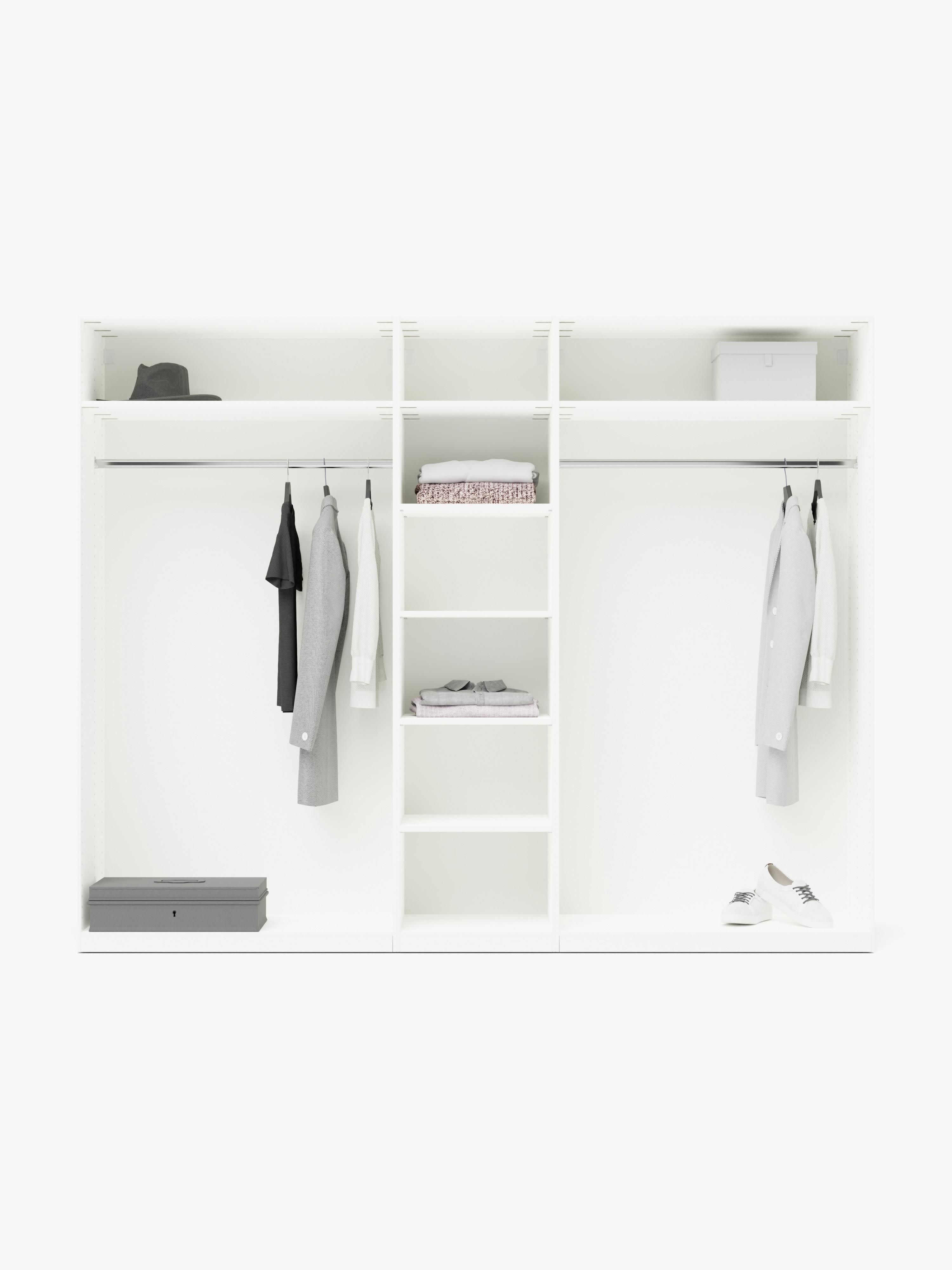 Simone Modular Revolving Door Wardrobe, 250 cm Wide, in various sizes