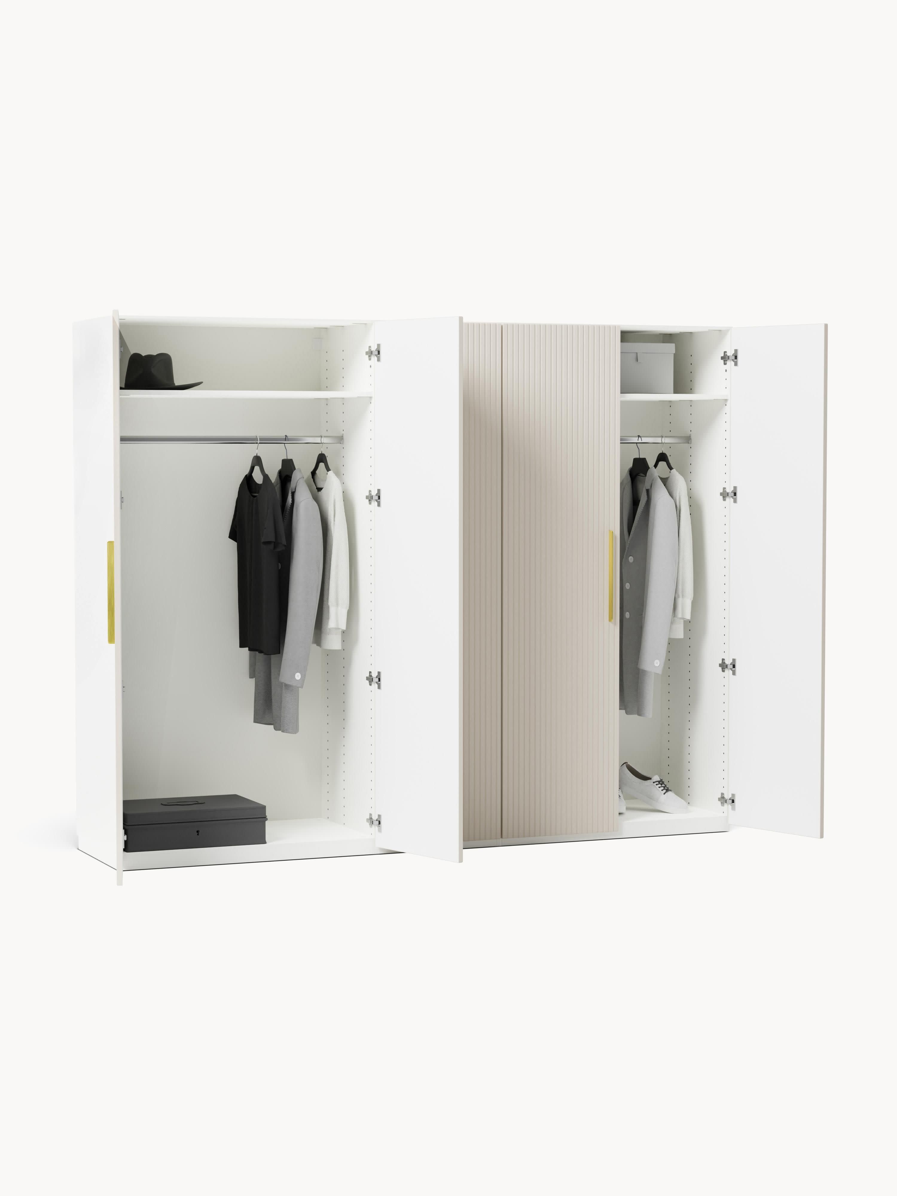 Simone Modular Revolving Door Wardrobe, 250 cm Wide, in various sizes