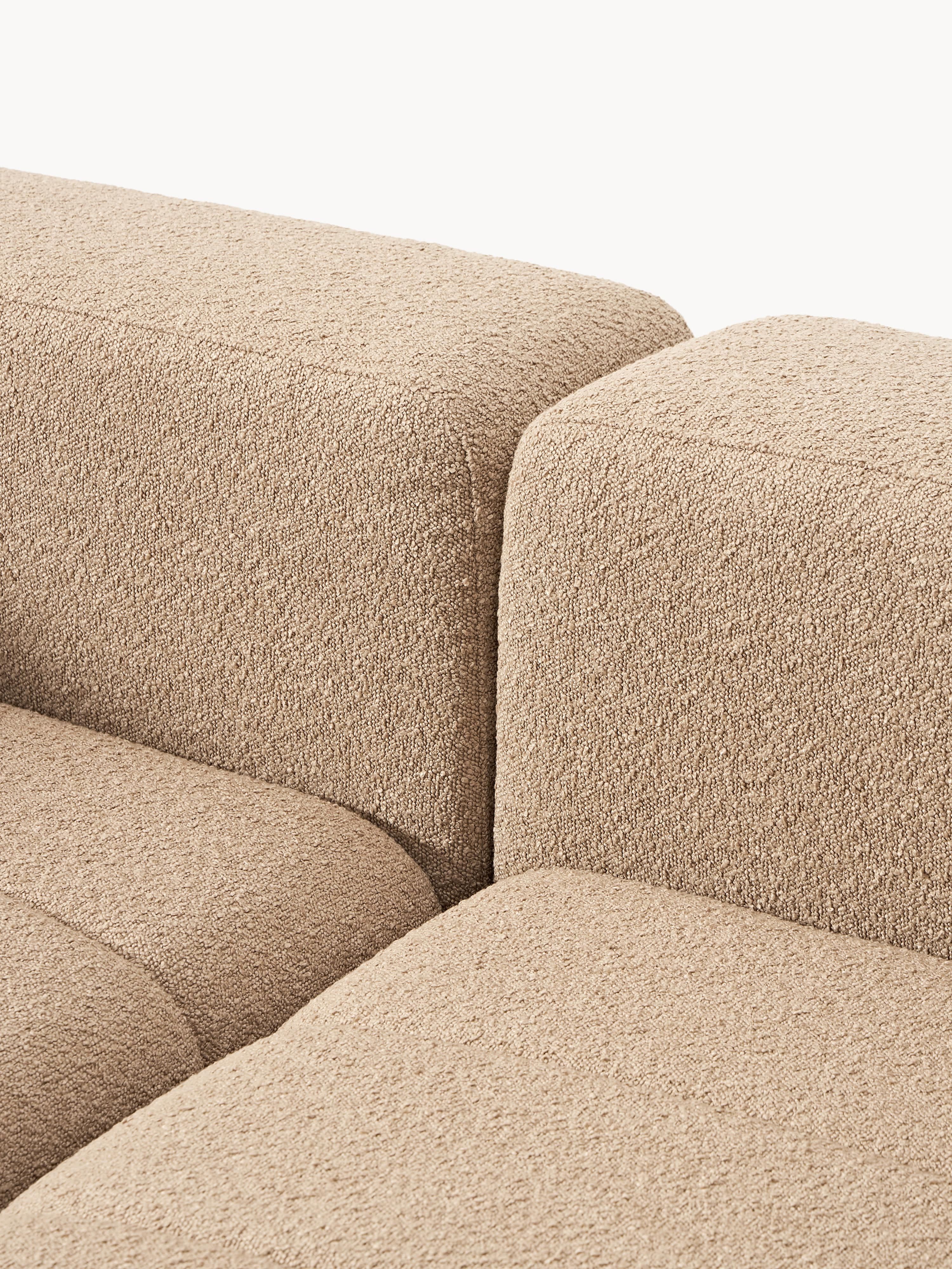 Lena Bouclé Modular Sofa (2-seater) with Ottoman (left/right)
