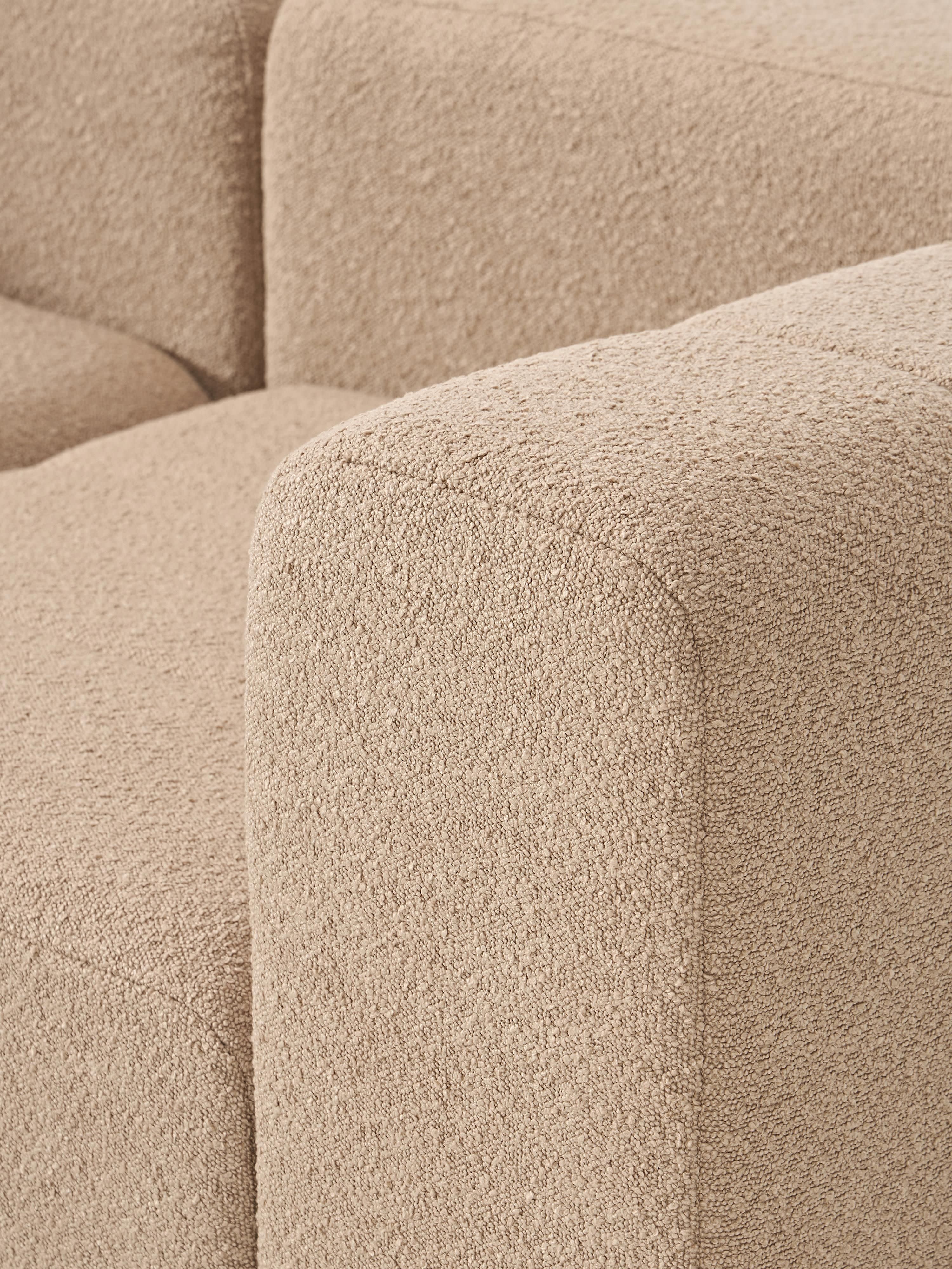 Lena Bouclé Modular Sofa (2-seater) with Ottoman (left/right)