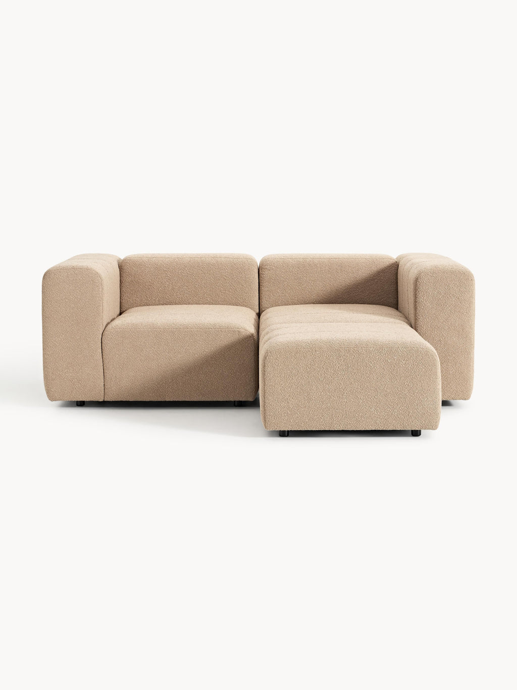 Lena Bouclé Modular Sofa (2-seater) with Ottoman (left/right)