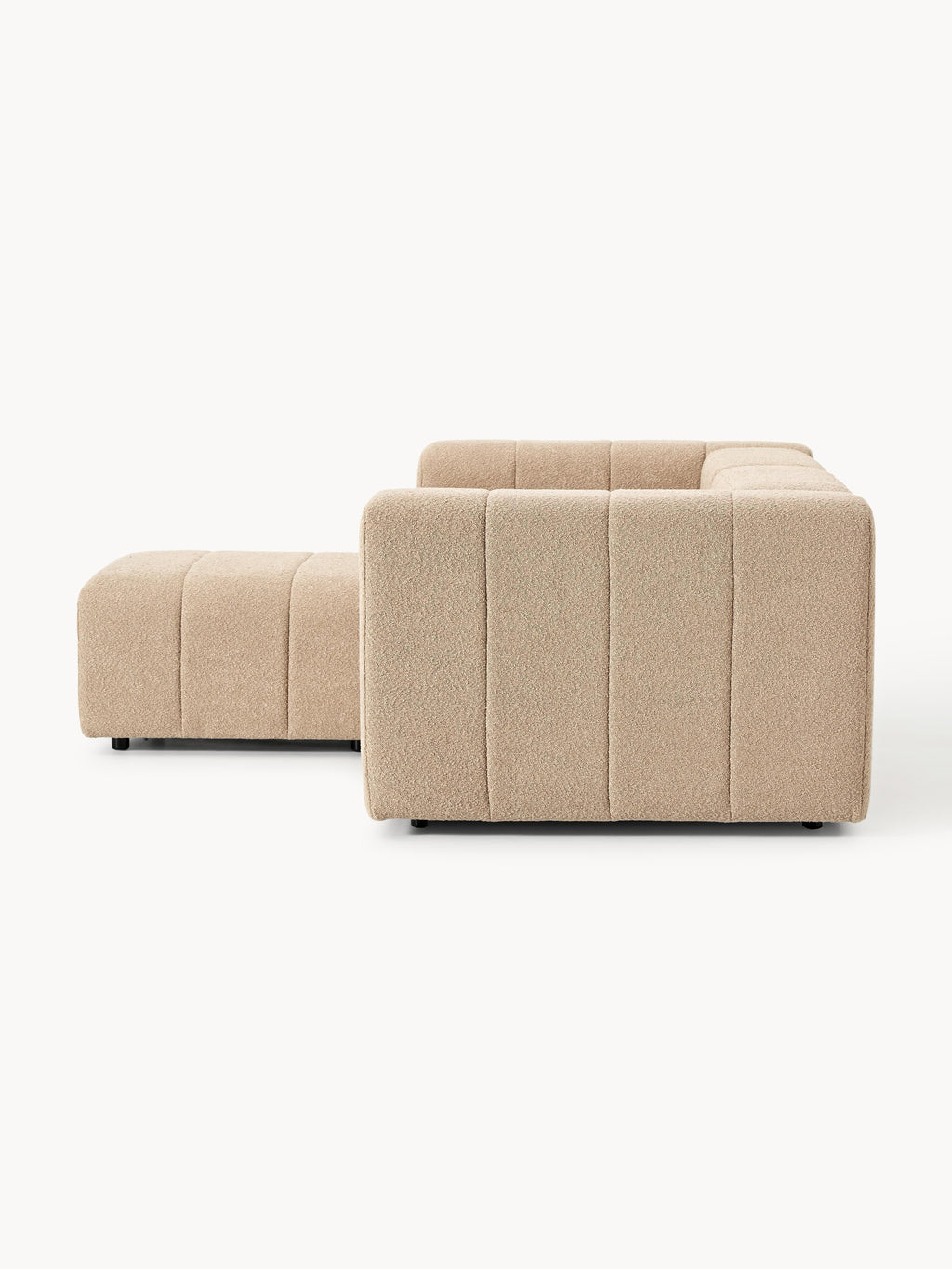 Lena Bouclé Modular Sofa (2-seater) with Ottoman (left/right)
