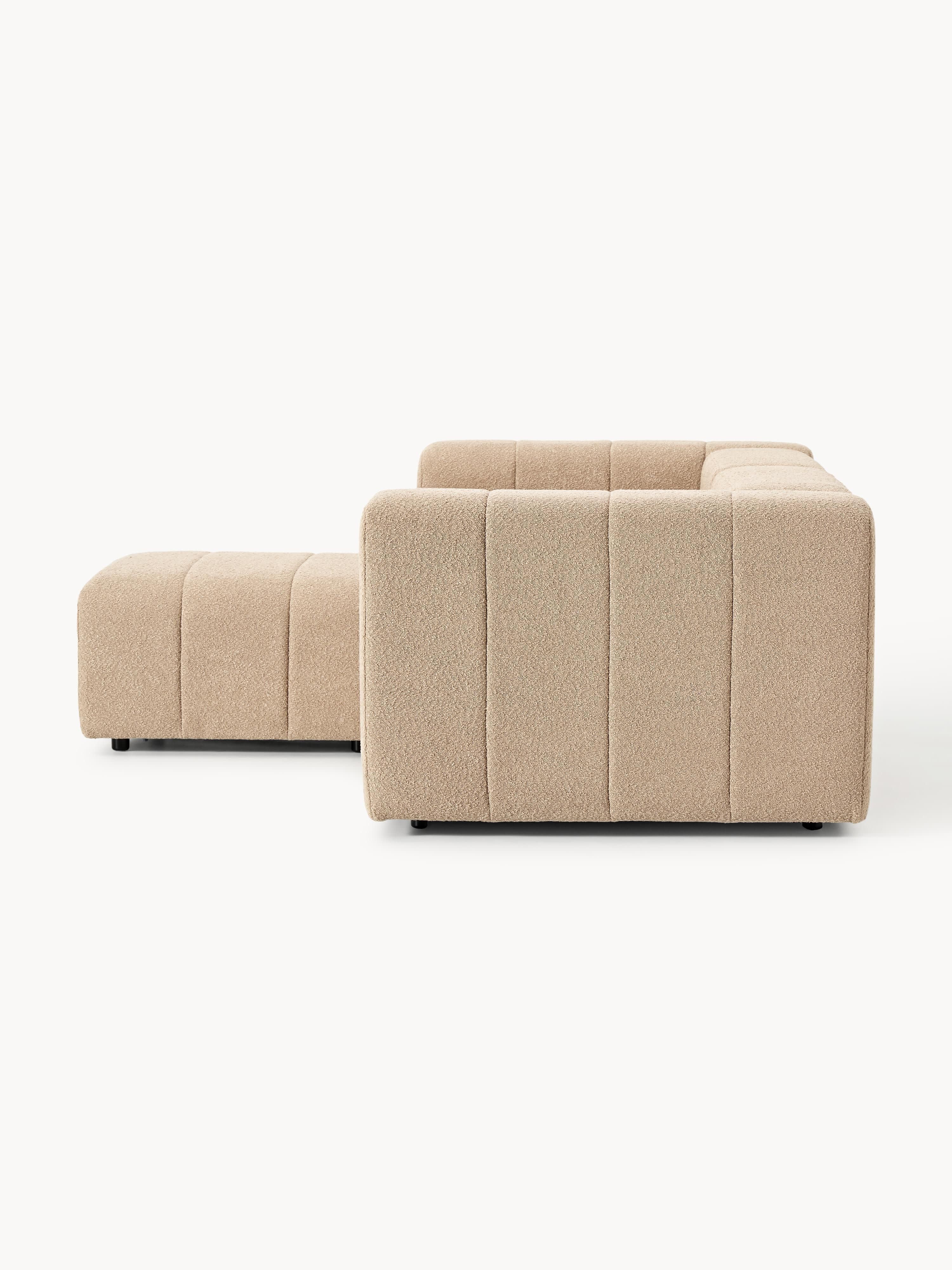 Lena Bouclé Modular Sofa (2-seater) with Ottoman (left/right)