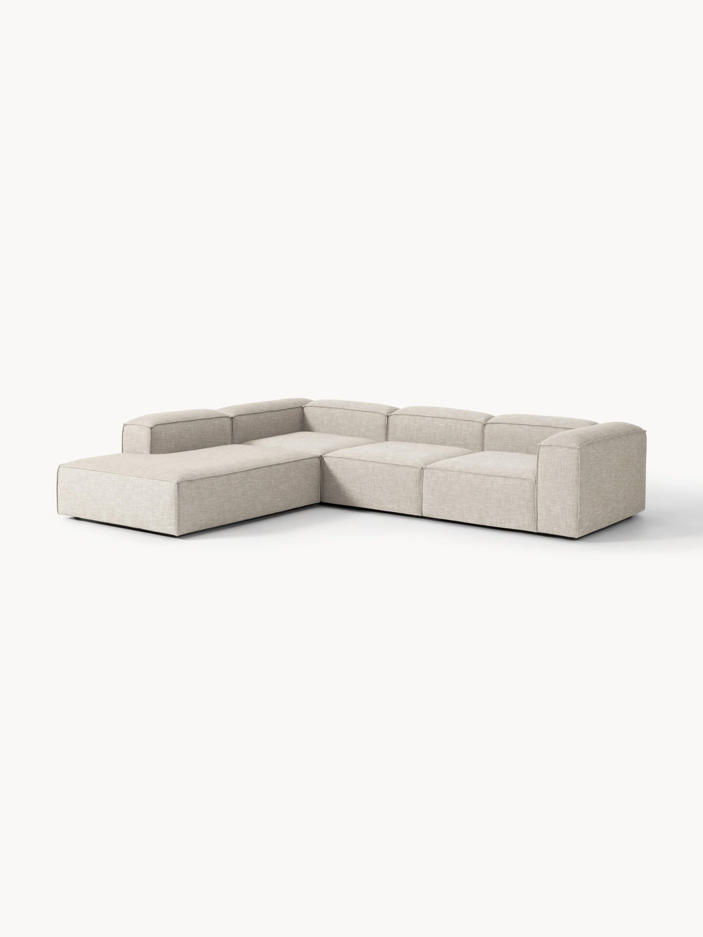 Lennon Linen Blend Modular Corner Sofa (4-seater)