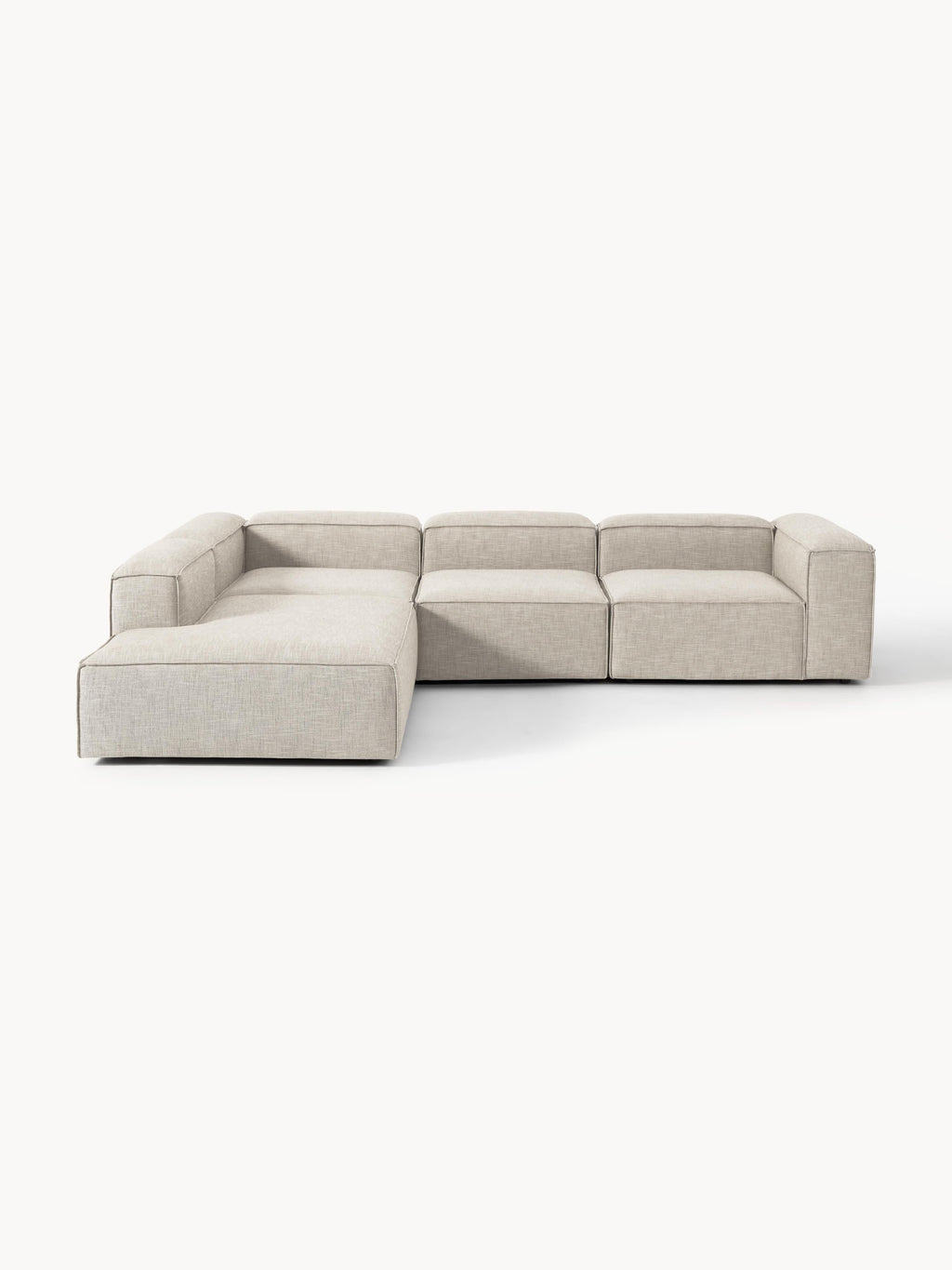 Lennon Linen Blend Modular Corner Sofa (4-seater)