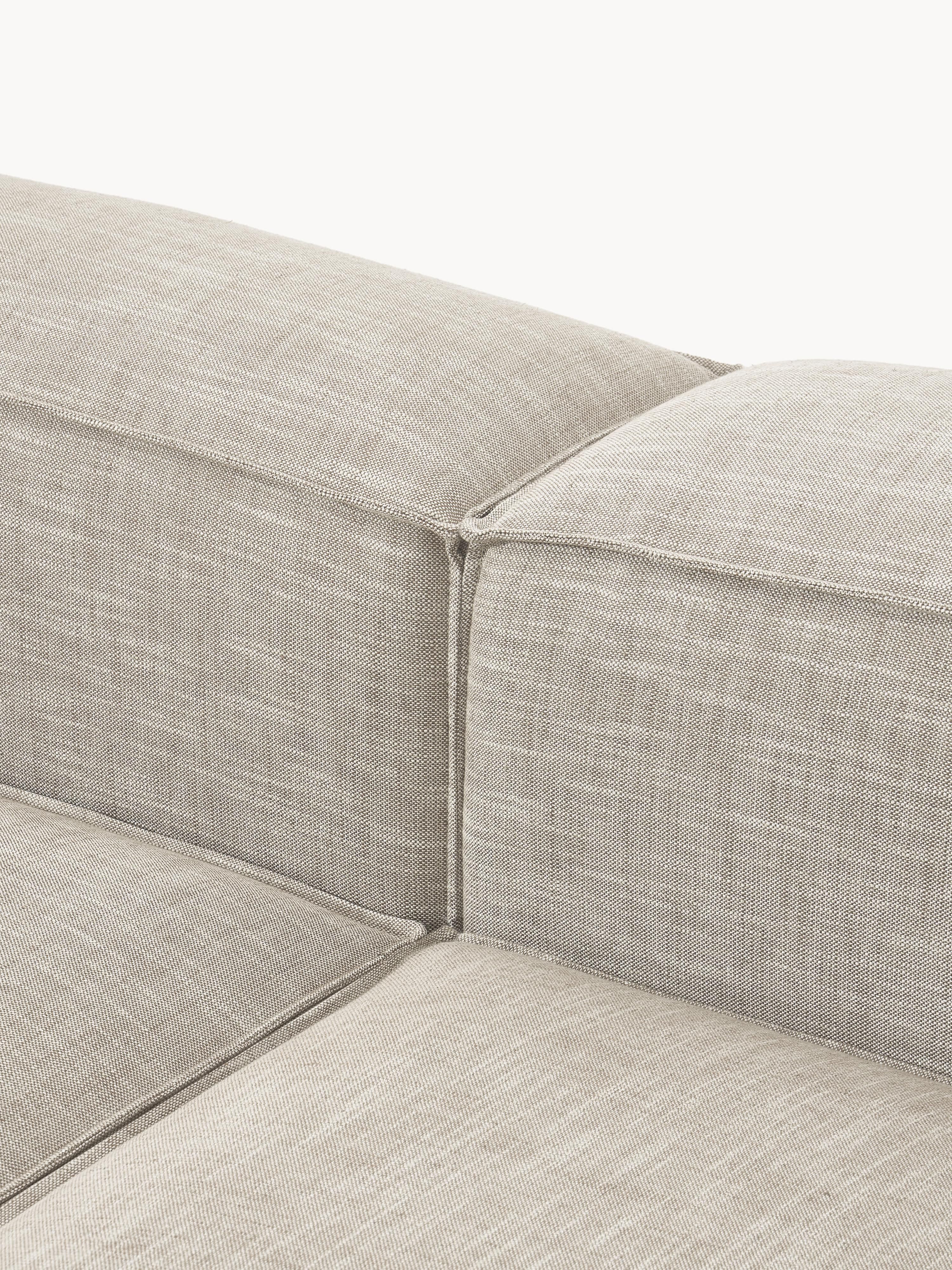 Lennon Linen Blend Modular Corner Sofa (4-seater)