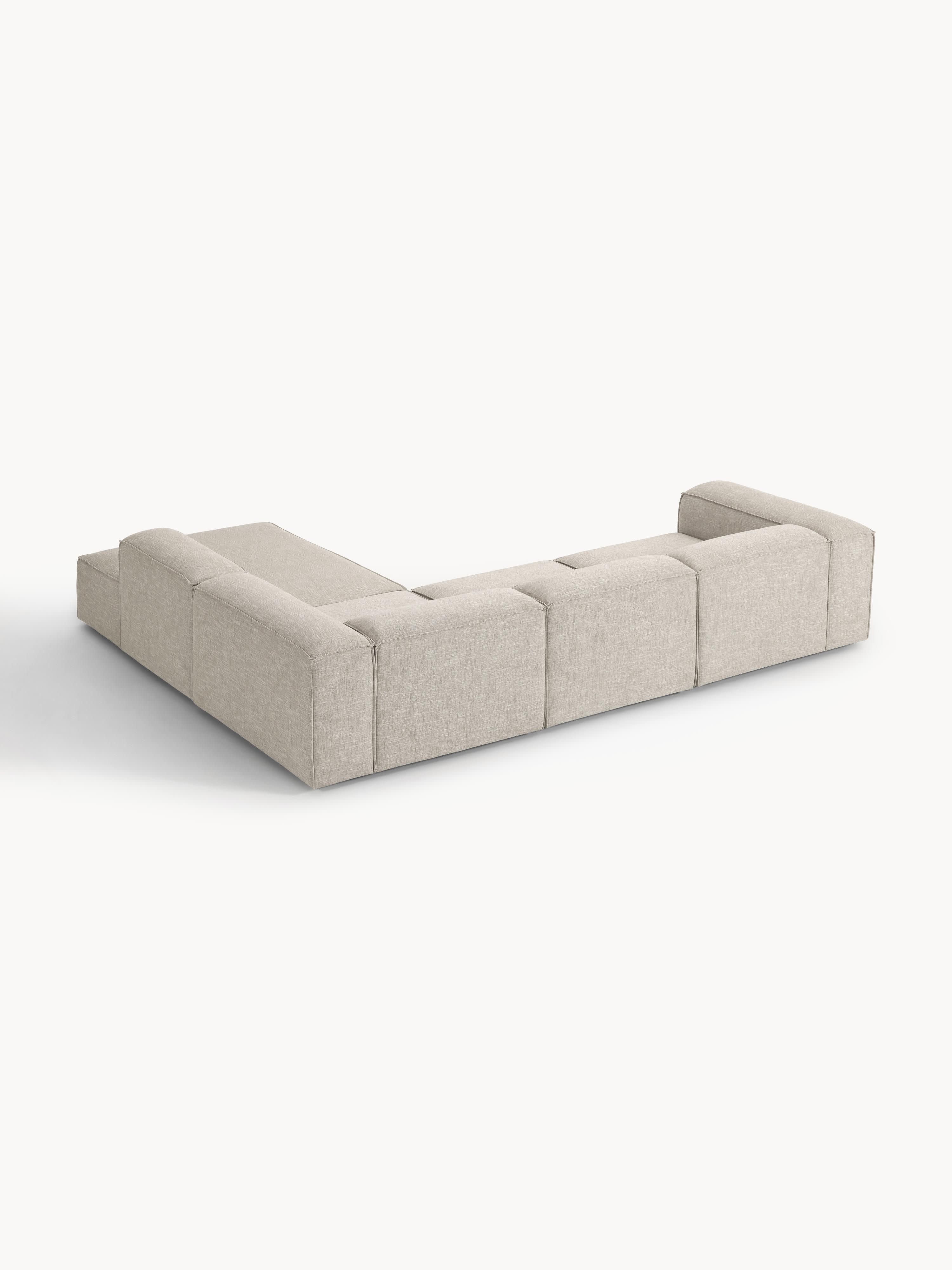 Lennon Linen Blend Modular Corner Sofa (4-seater)