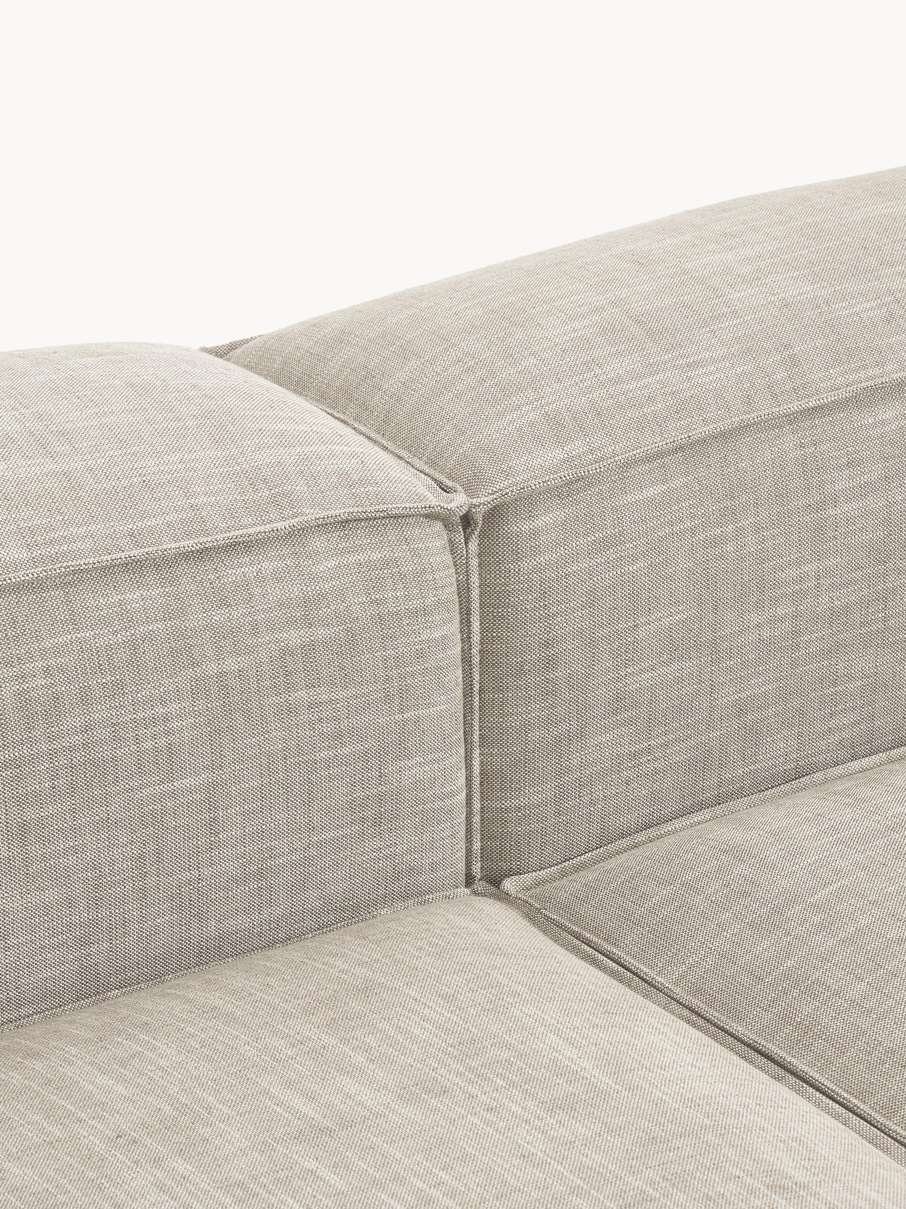 Lennon Linen Blend Modular Corner Sofa (4-seater)