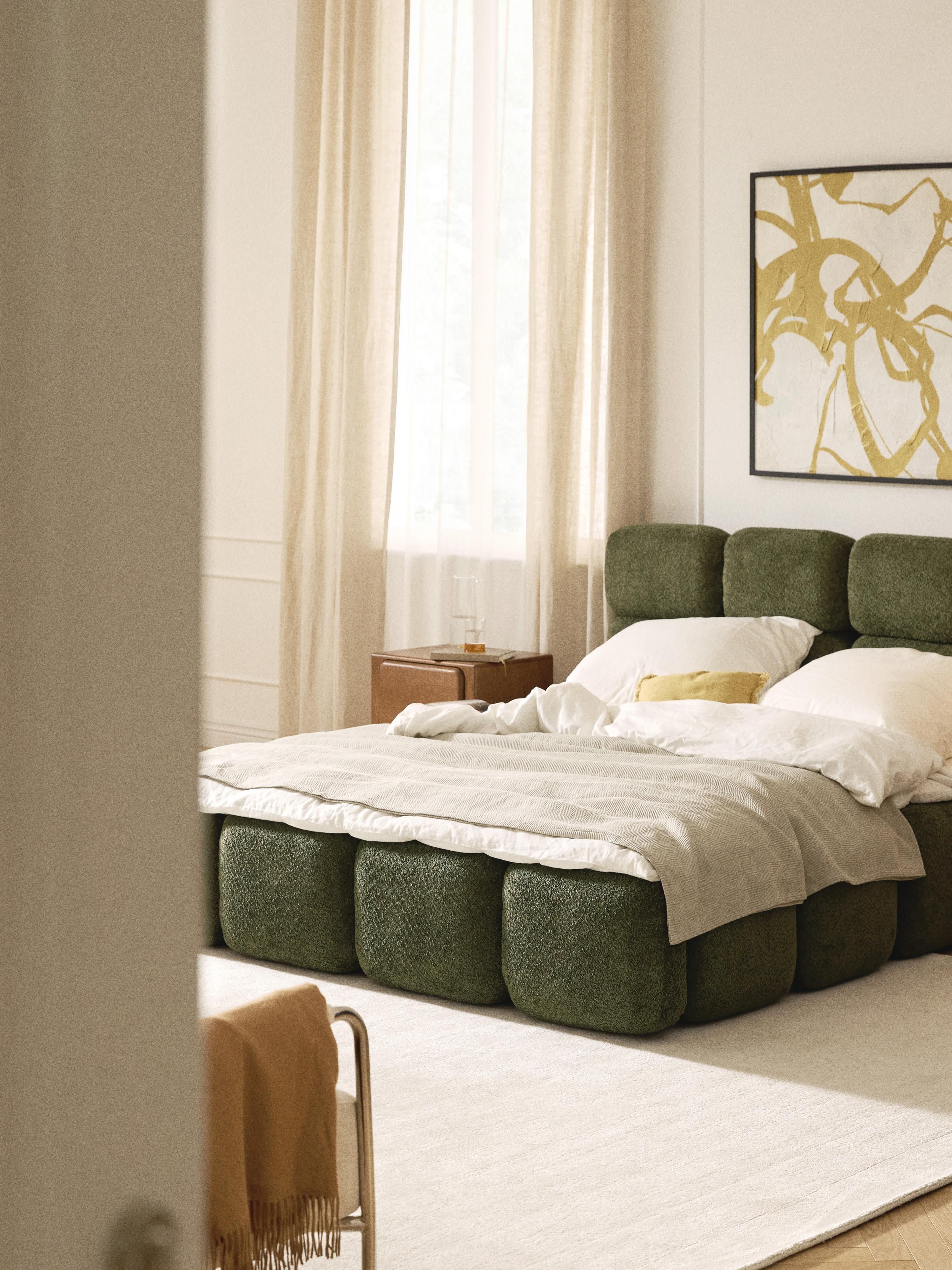 Tayla Upholstered Teddy Bouclé Bed
