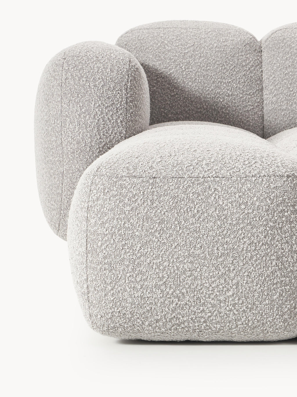 Tayla Bouclé Modular Sofa (4-seater) with Ottoman (left/right)