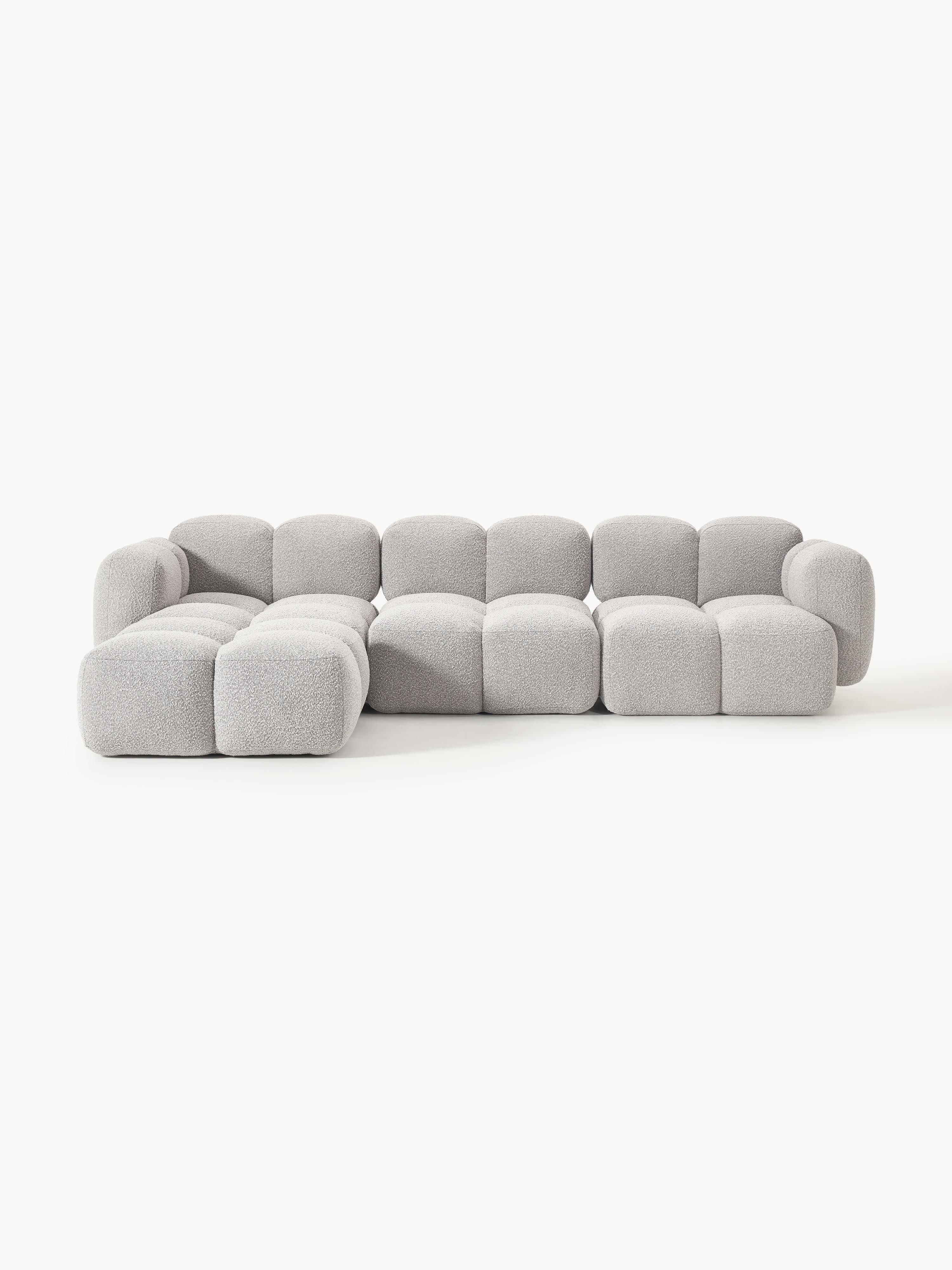 Gallery image 1 - Bouclé Modular Sofa Tayla (4-seater) with Ottoman (left/right)