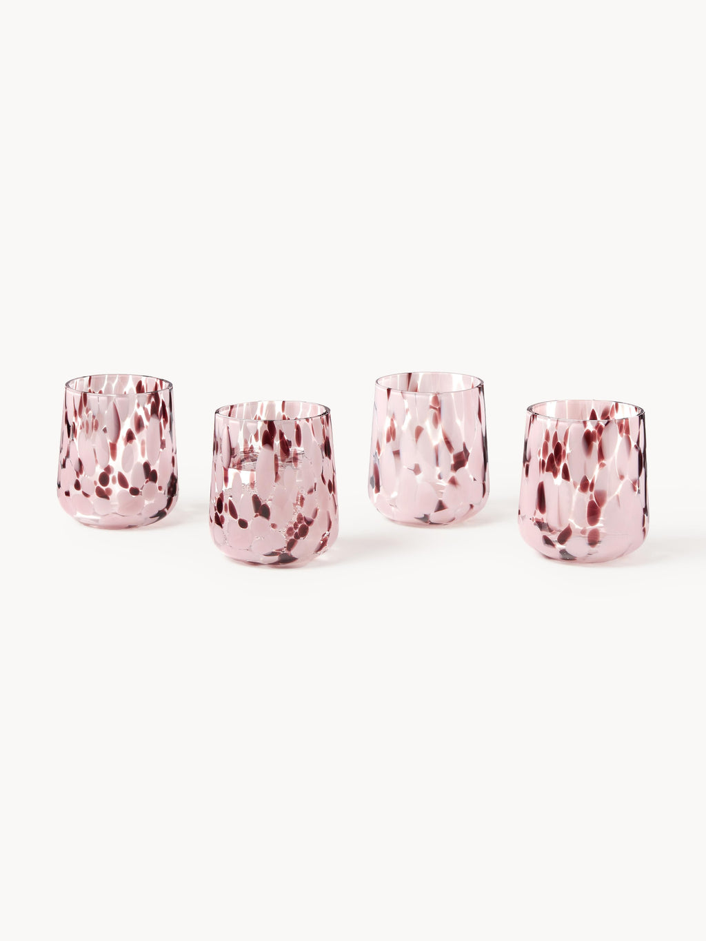 Handmade Speckled Glass Tumblers Oakley, Set of 4