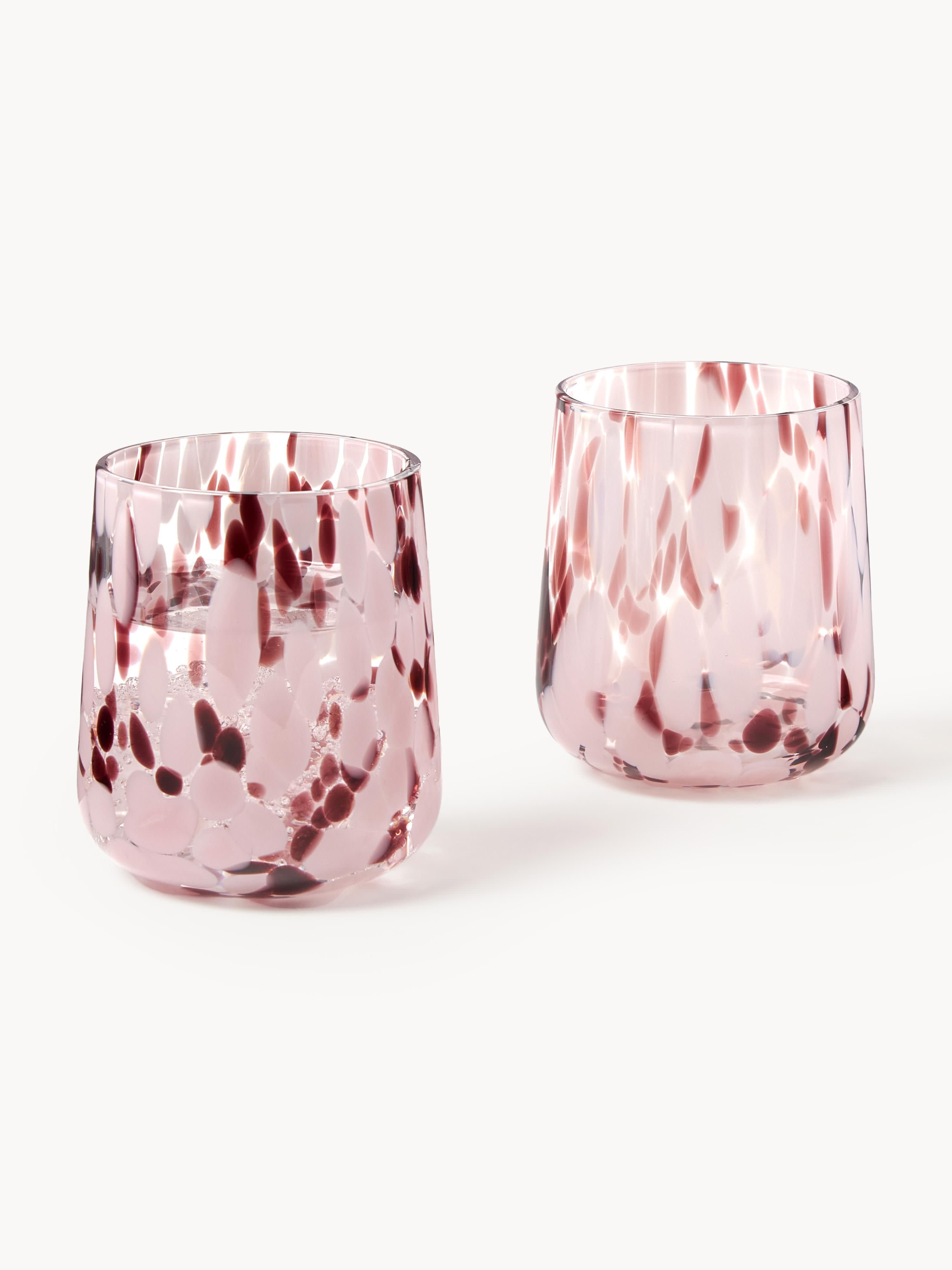 Handmade Speckled Glass Tumblers Oakley, Set of 4