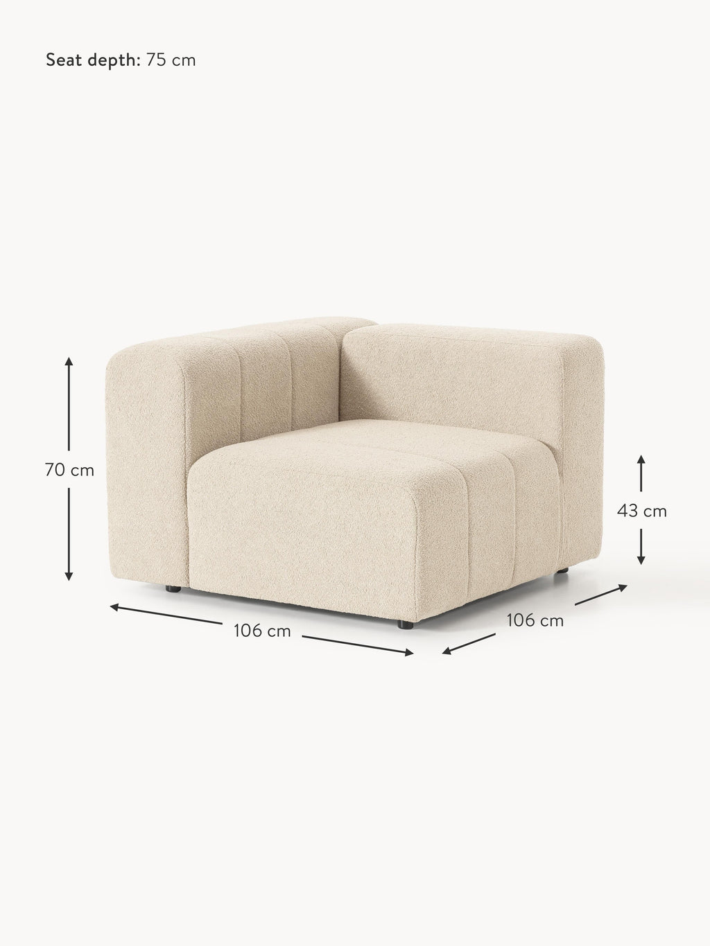 Lena Bouclé Corner Module