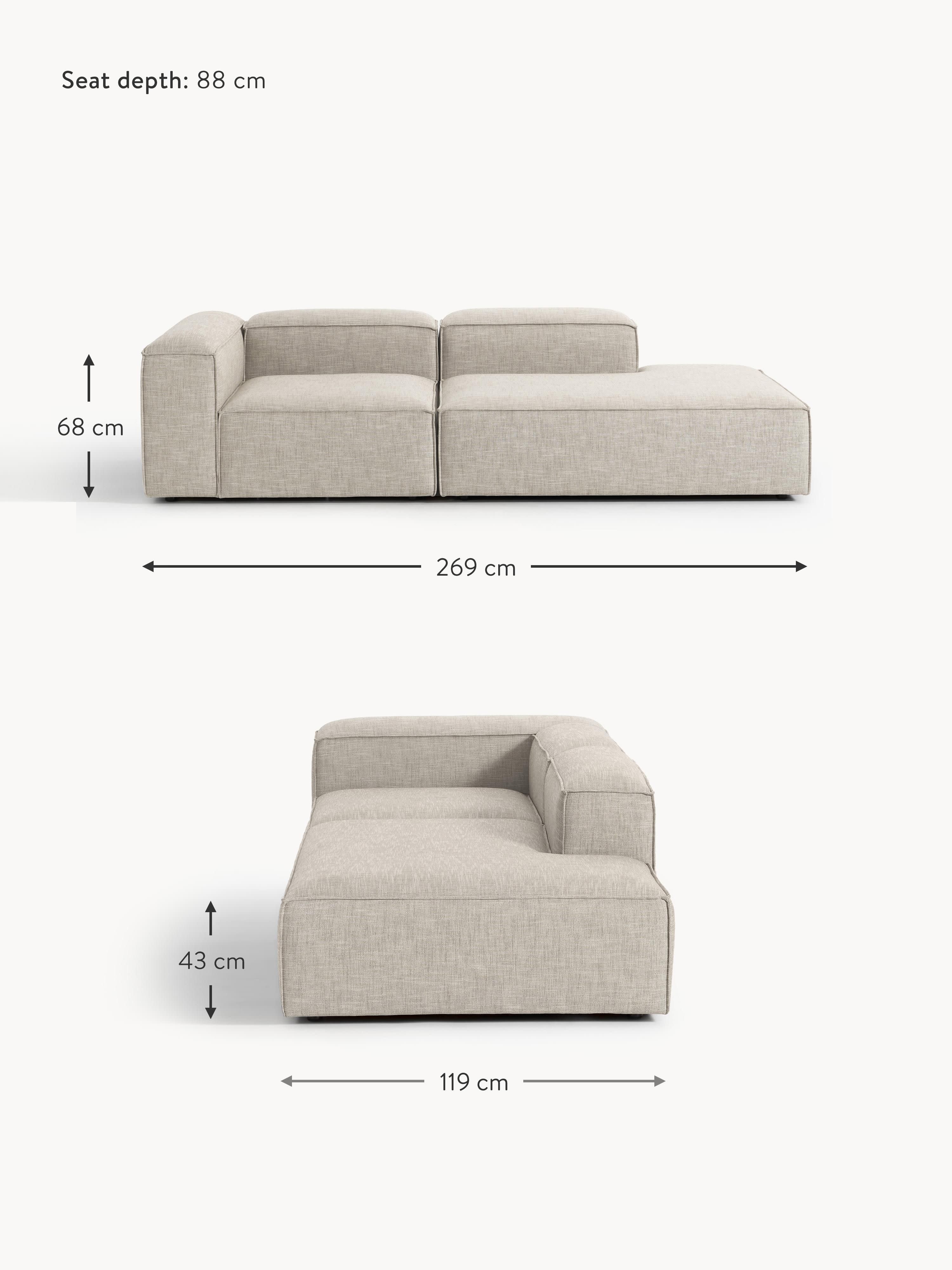 Lennon Linen Blend Modular Ottoman