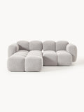 Gallery image 1 - Bouclé Modular Sofa Tayla (2-seater) with Ottoman (left/right)
