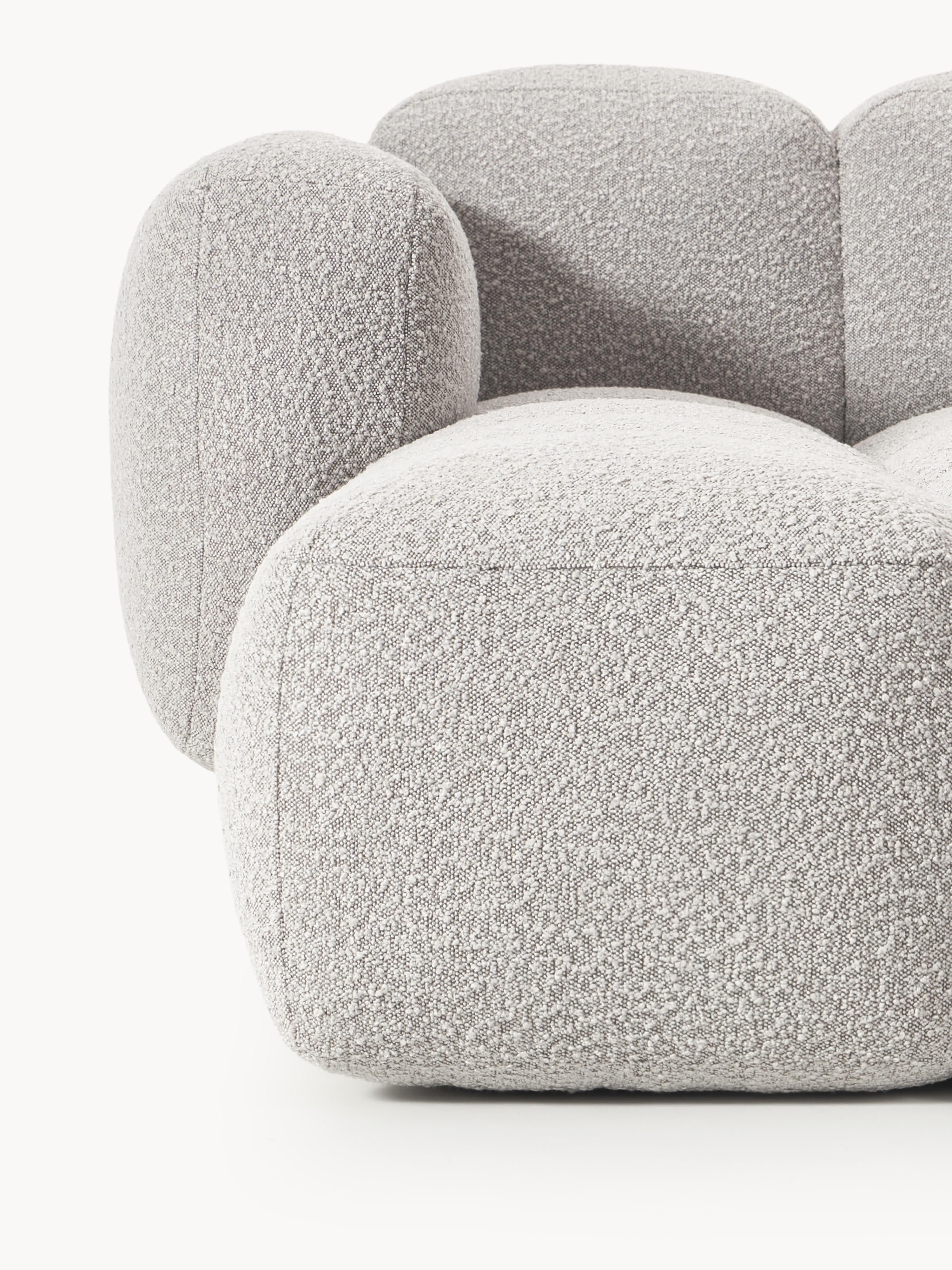 Tayla Bouclé Modular Sofa (2-seater) with Ottoman (left/right)