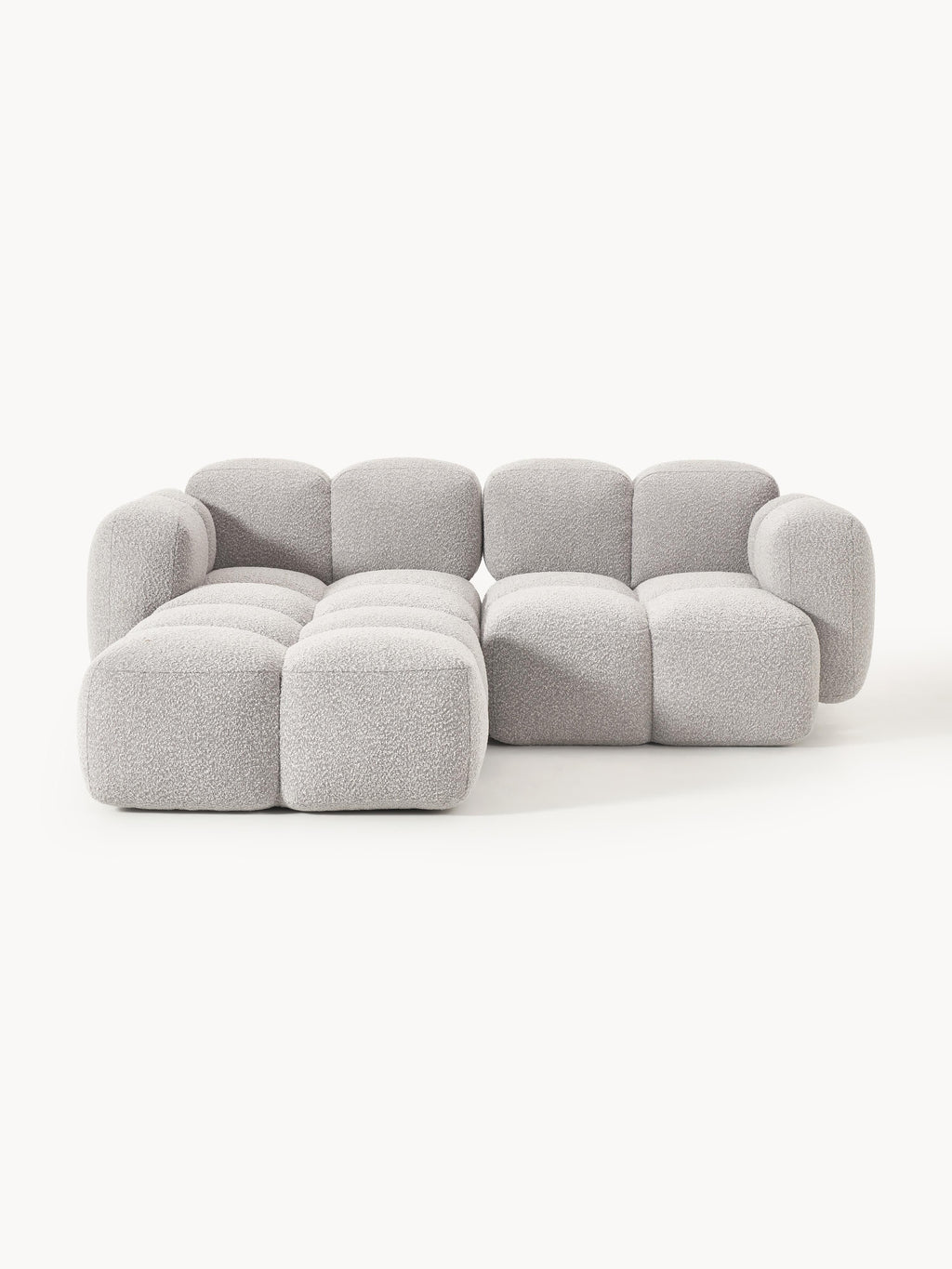 Tayla Bouclé Modular Sofa (2-seater) with Ottoman (left/right)
