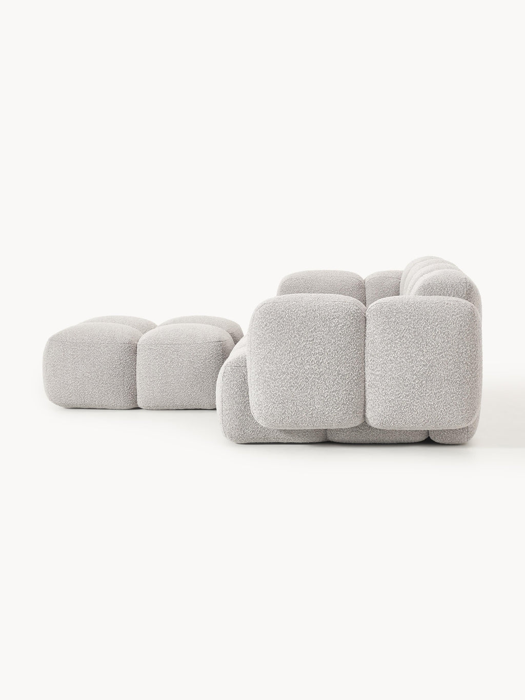 Tayla Bouclé Modular Sofa (2-seater) with Ottoman (left/right)