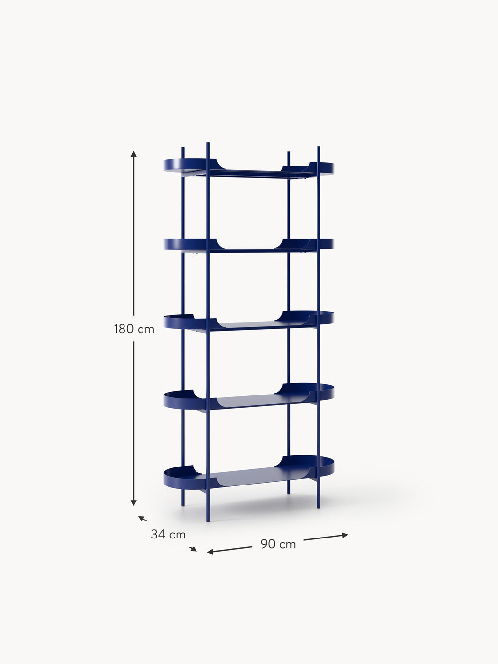 Taru Tall Metal Shelving Unit