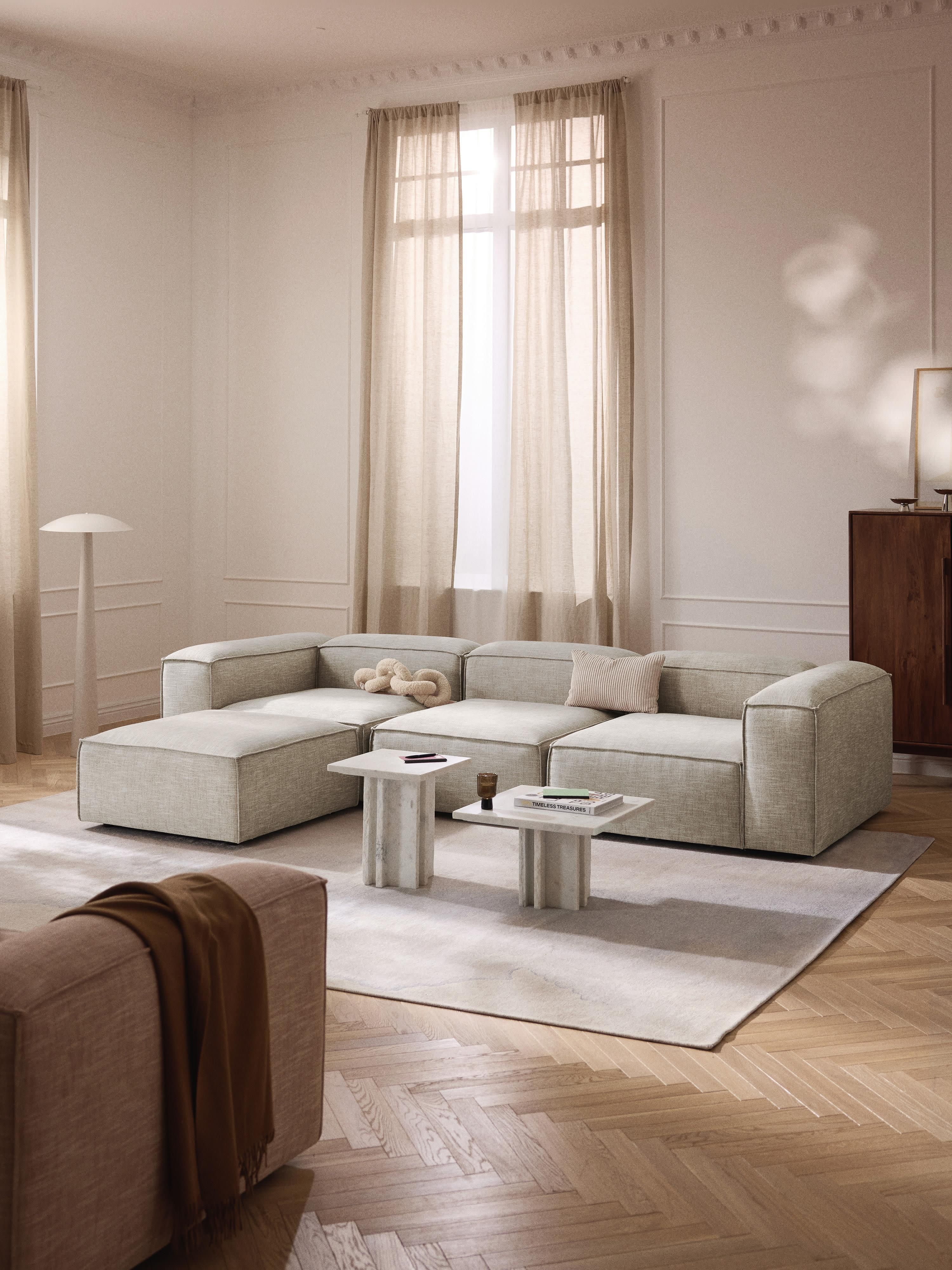 Lennon Linen Blend Ottoman