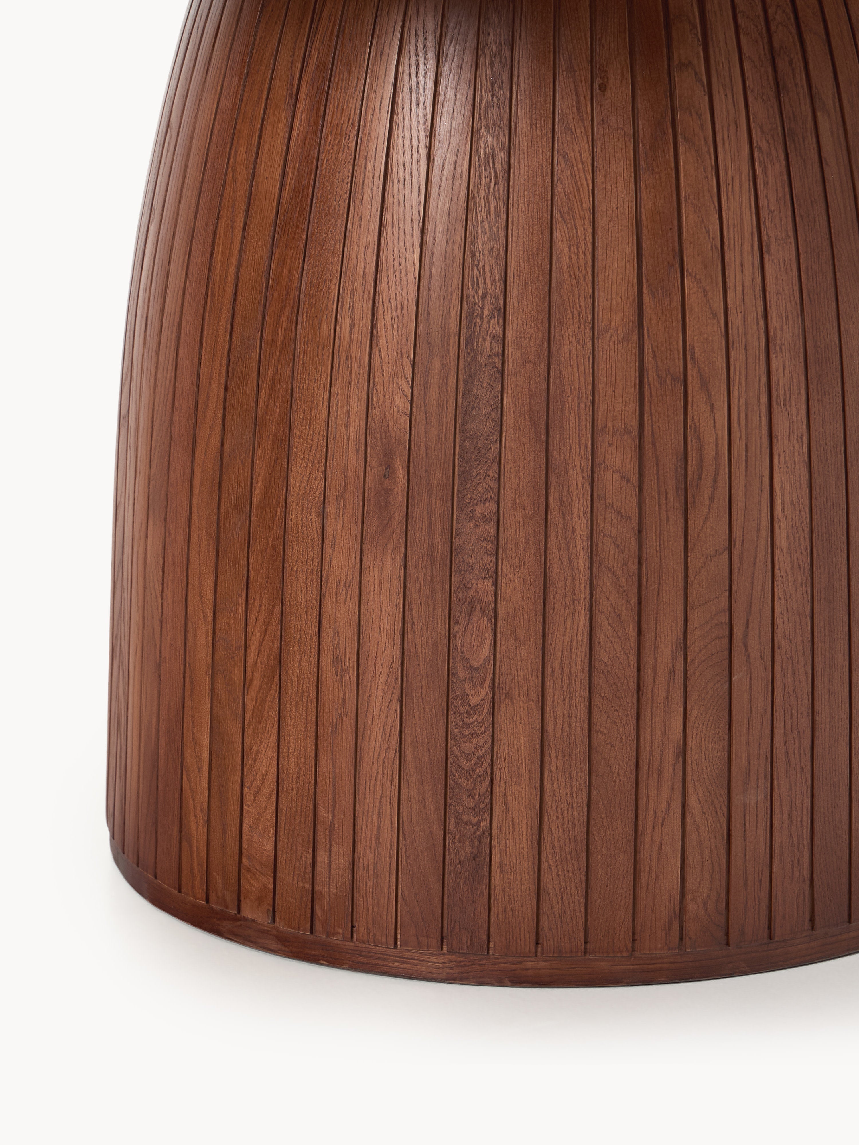 Nelly Round Dining Table with Groove Structure, in various sizes
